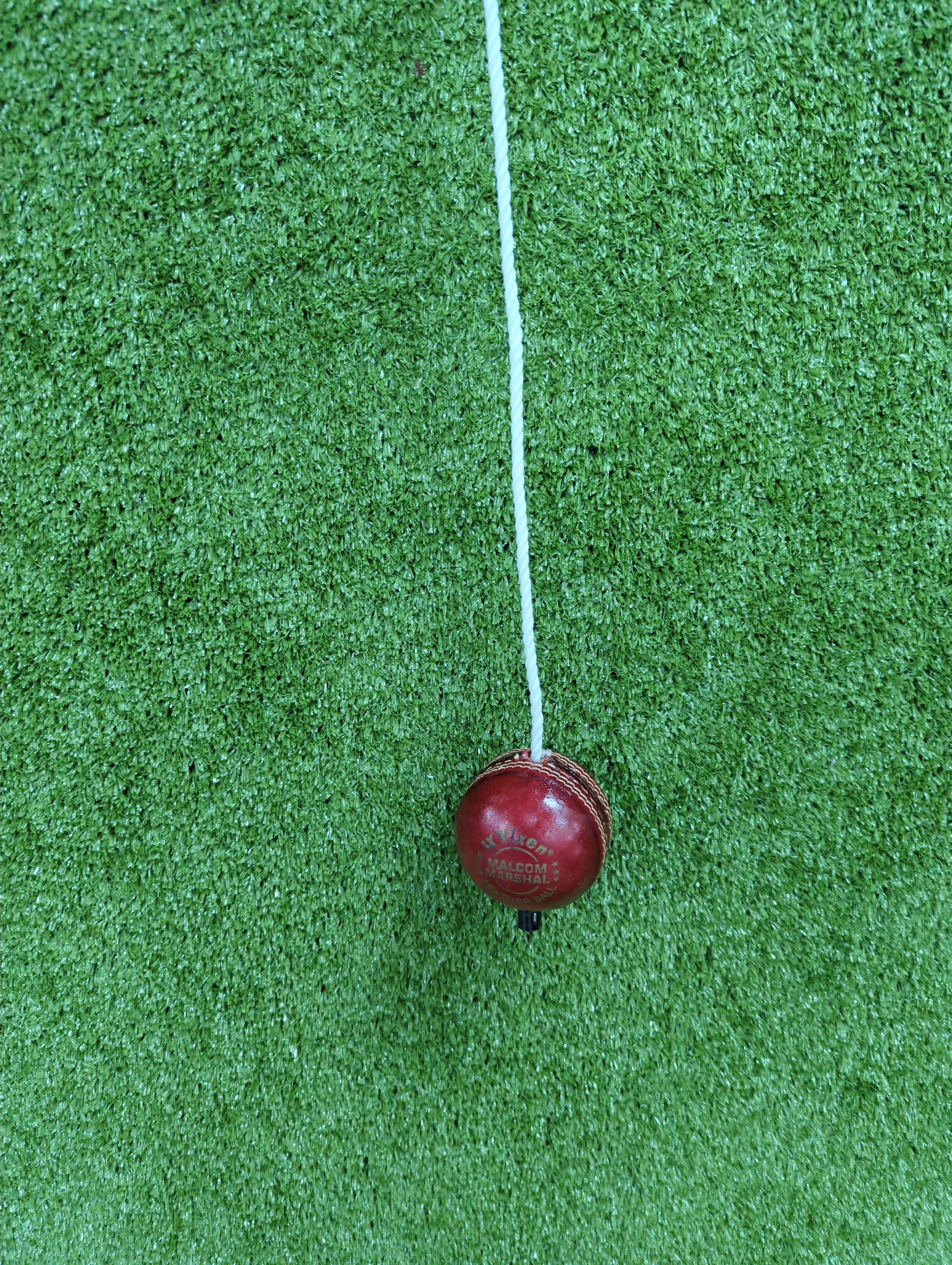 Vixen Hanging String Leather Cricket Training Ball - Open