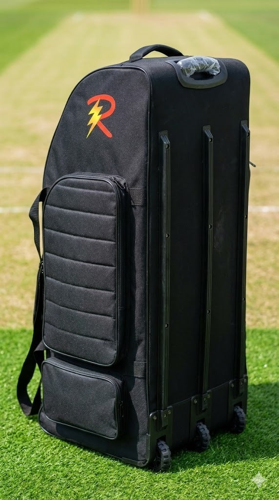 Raydn Players Wheelie Premium Adult Cricket Kit Bag (Navy Blue / Black)