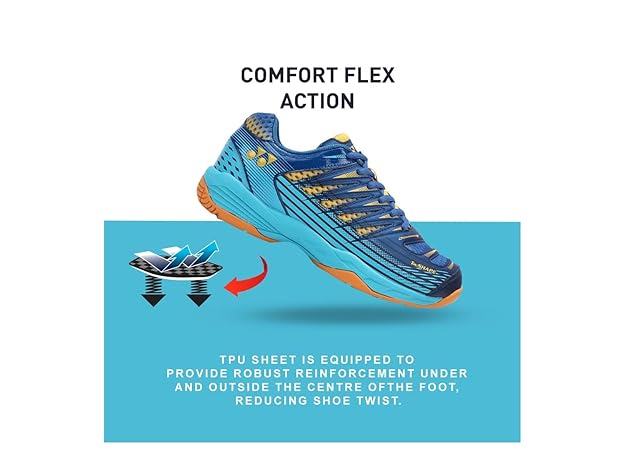 Yonex Tour Dominant 2 Badminton Shoes – Sailor Blue / Bright Aqua / Mustard Gold