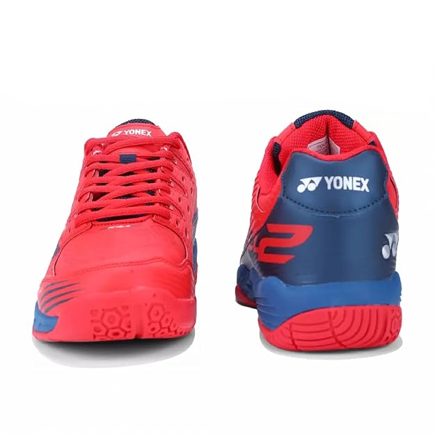Yonex Tour Skill 2 Badminton Shoes - Non-Marking | Poppy Red / Cobalt