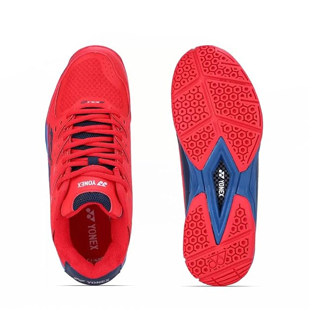 Yonex Tour Skill 2 Badminton Shoes - Non-Marking | Poppy Red / Cobalt