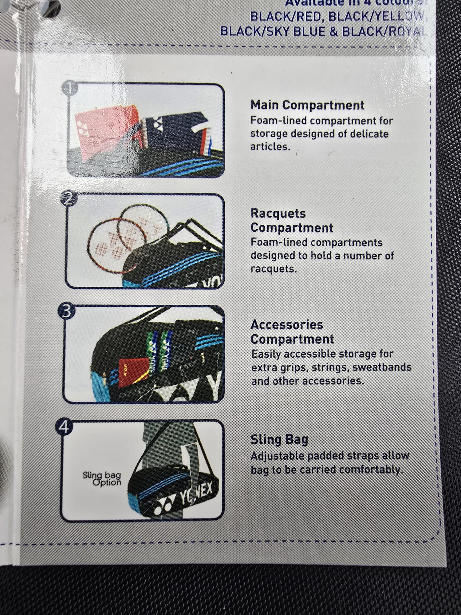 Yonex SUNR 2225 Black / Neon Badminton Racquet Bag