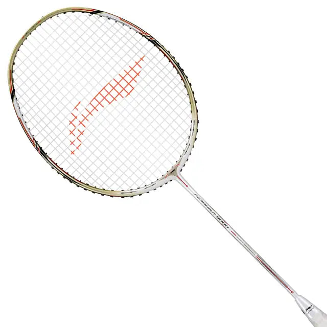 Li-Ning Aeronaut 9000 White/Gold Badminton Racket Prestrung - Made in China