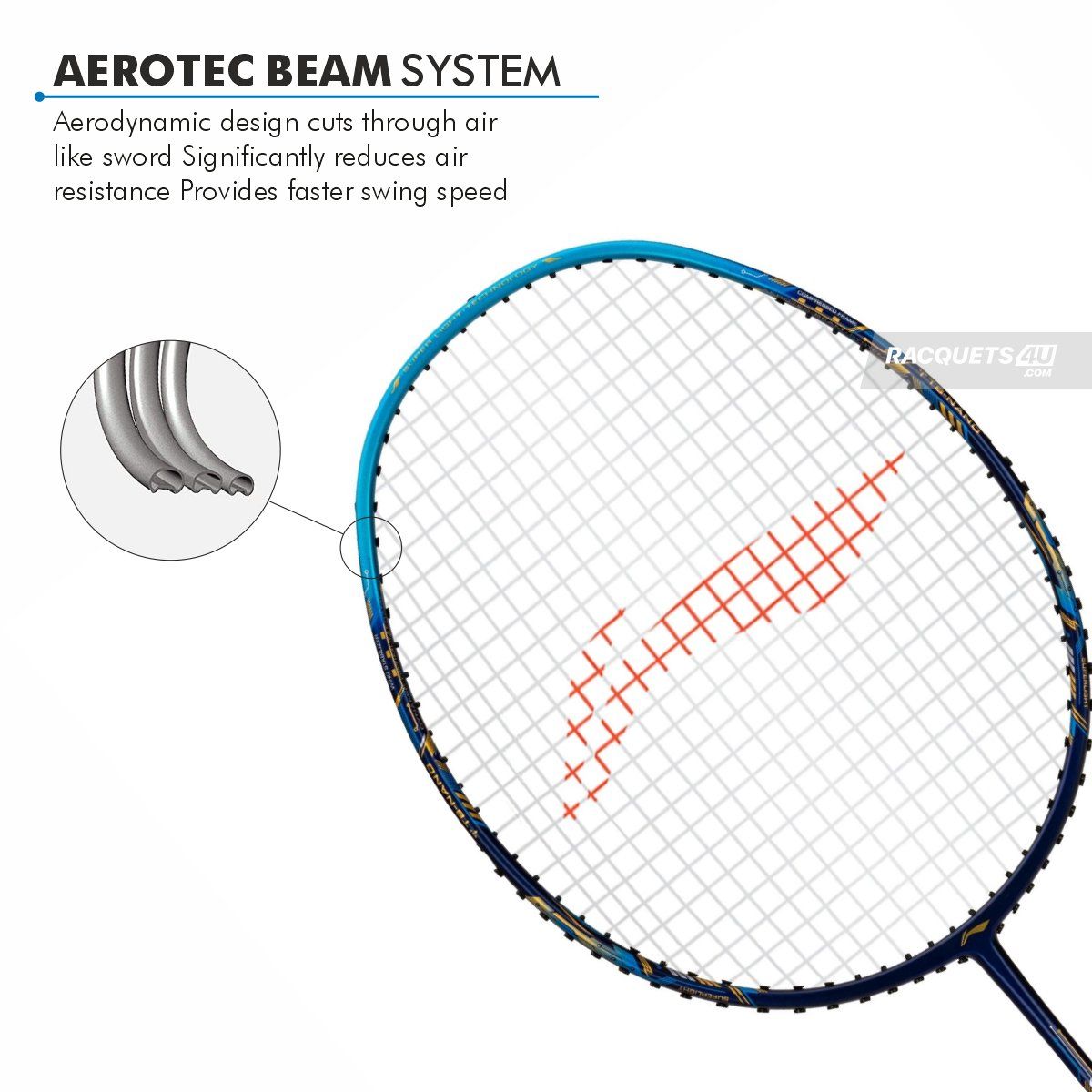 Li-Ning Air-Force 77 Badminton Racket Prestrung - Made in China