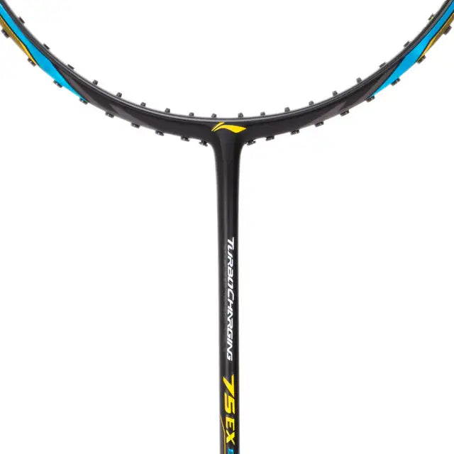 Li-Ning Turbo Charging 75 EX Black/Gold Badminton Racket Prestrung - Made in China