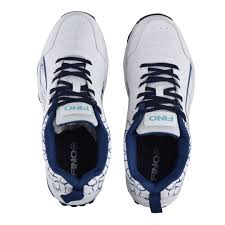 FINO C-13 Cricket Shoes White and Navy Blue