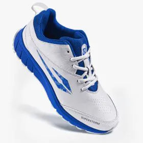 DSC Superstorm (Blue & White) Junior / Youth Cricket Shoes by DSC - side view - TopCricketStore