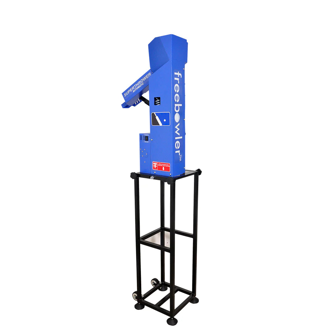 Accessories and power equipment included with the Freebowler FS2 Pro cricket bowling machine.