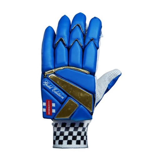 Gray-Nicolls Gold Edition Blue Adult Cricket Batting Gloves GN
