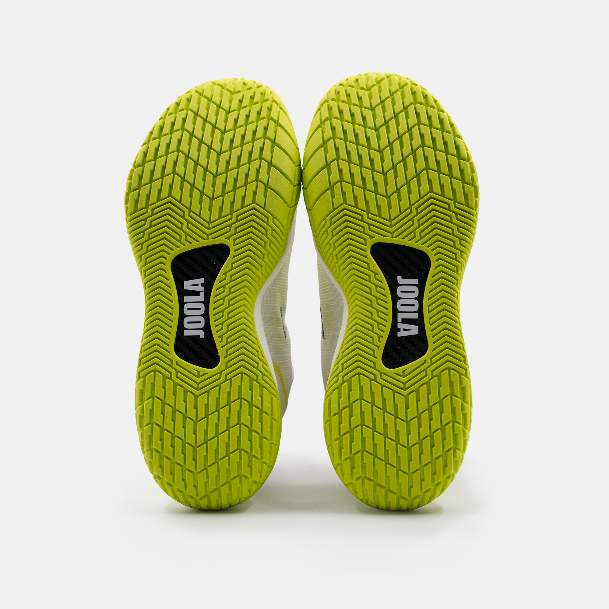 JOOLA Men's FUNKSH1n_PB R4LLy Pickleball Shoe in White/Black-Pickleball Green - bottom outsole tread view