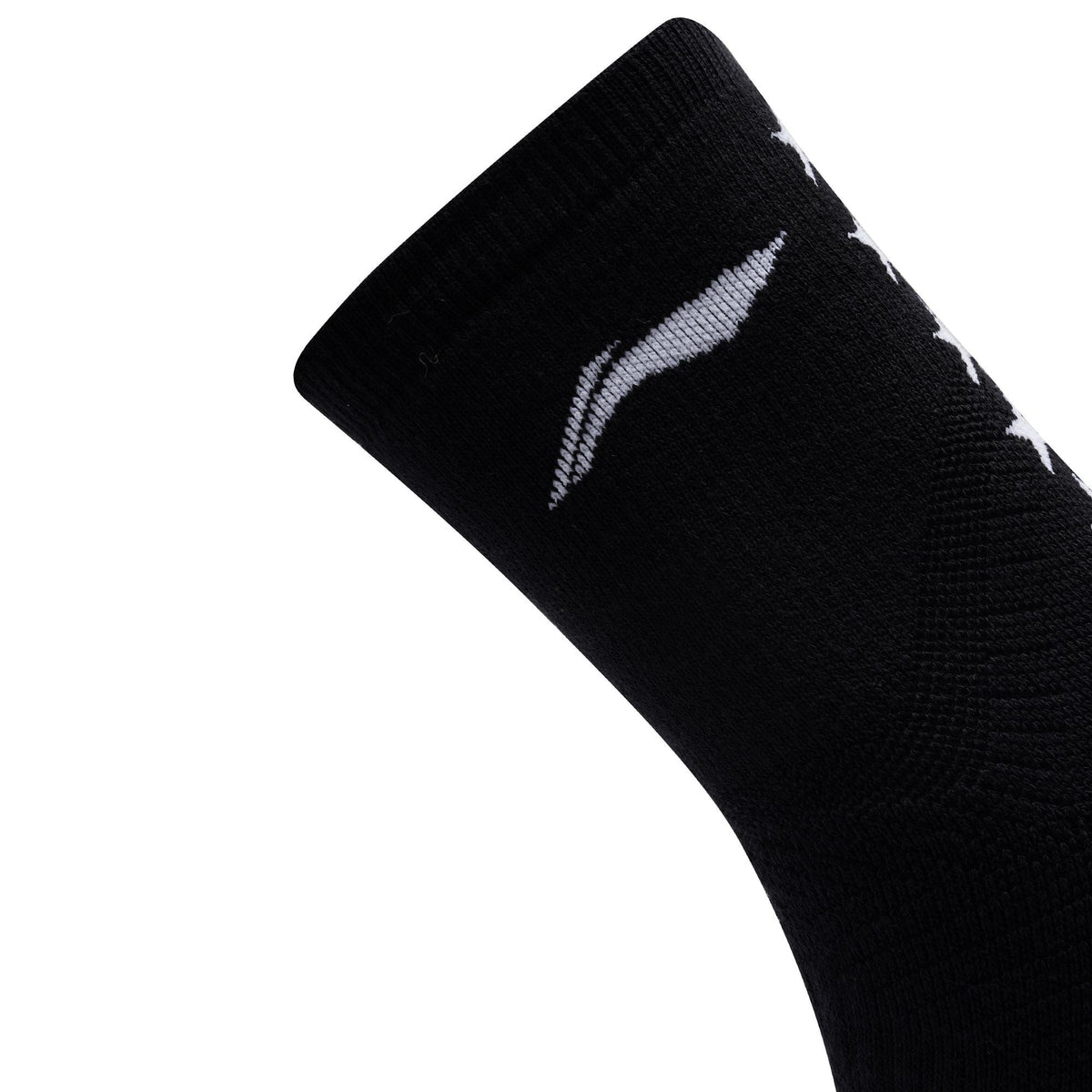 Li-Ning 5 Star Hi-Quarter Sports Socks - Black by Li-Ning - alternate view 4 - TopCricketStore