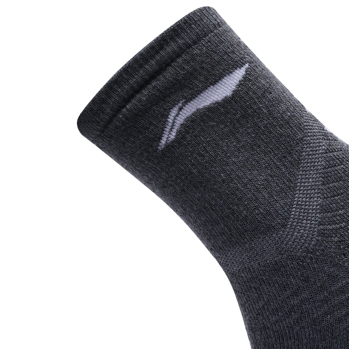 Li-Ning 5 Star Hi-Quarter Sports Socks - Heather Grey by Li-Ning - alternate view 4 - TopCricketStore