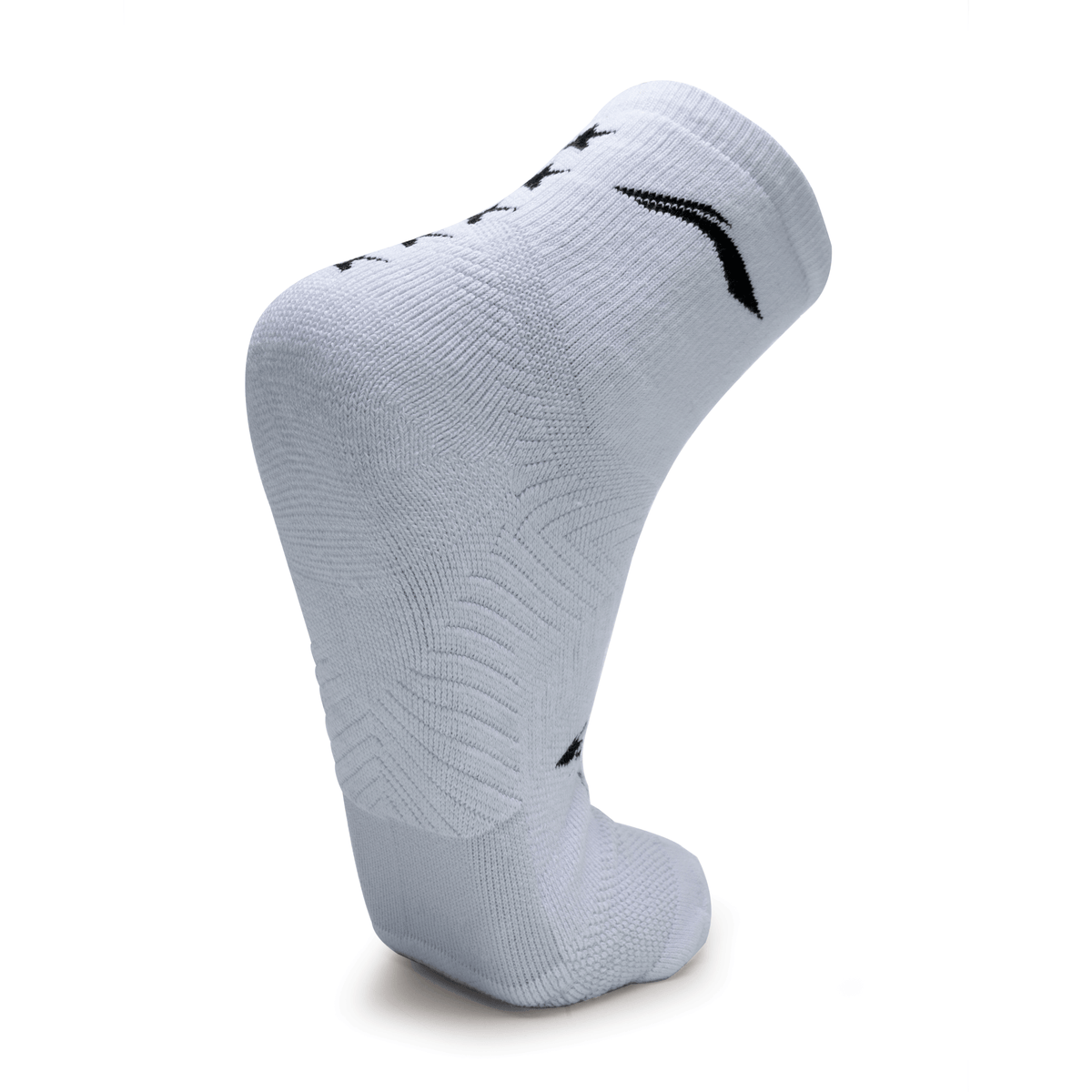 Li-Ning 5 Star Hi-Quarter Sports Socks - White / Black by Li-Ning - alternate view 2 - TopCricketStore