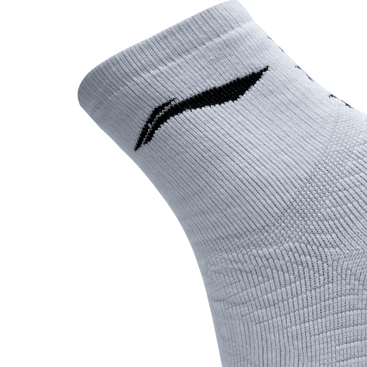 Li-Ning 5 Star Hi-Quarter Sports Socks - White / Black by Li-Ning - alternate view 4 - TopCricketStore
