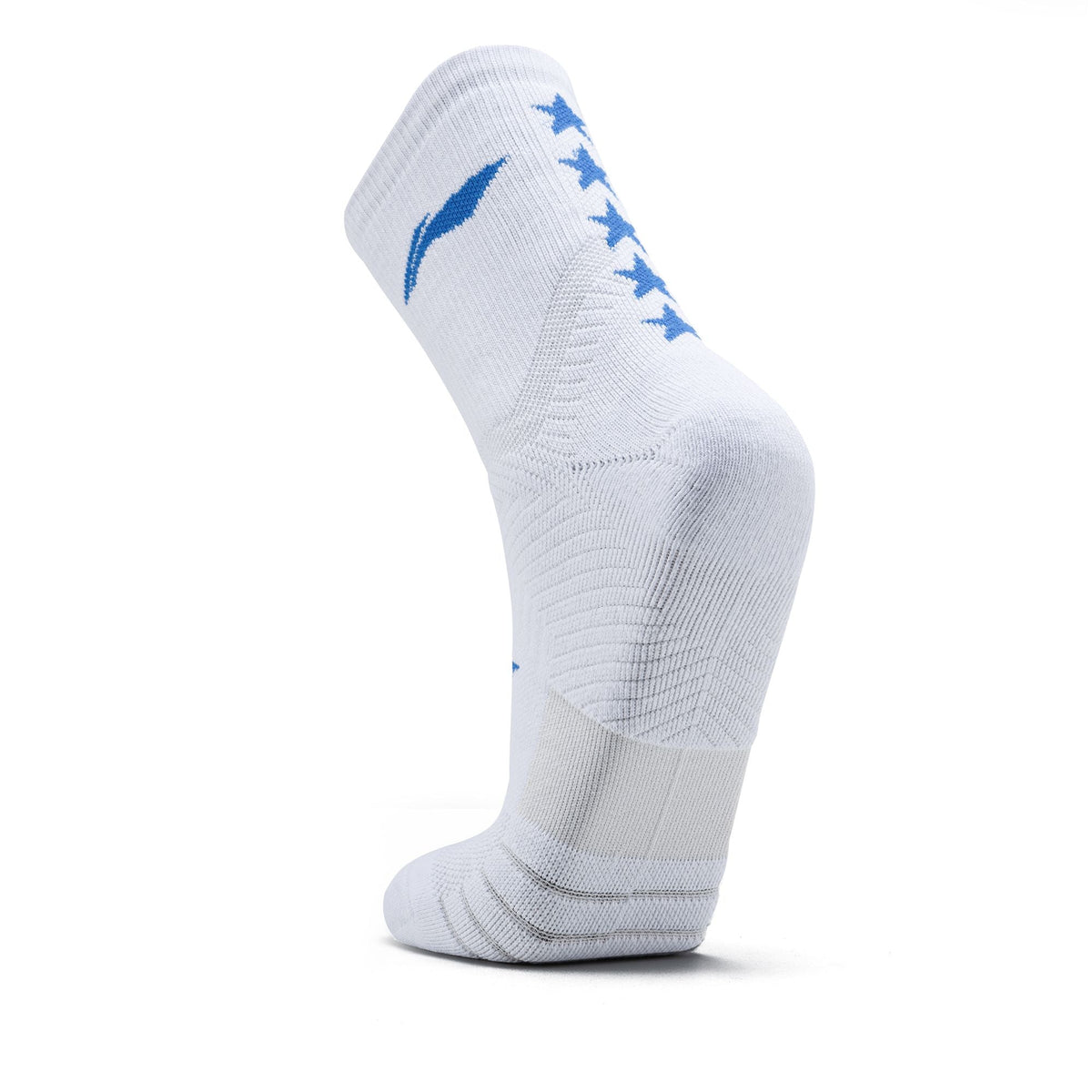 Li-Ning 5 Star Hi-Quarter Sports Socks - White / Blue by Li-Ning - TopCricketStore