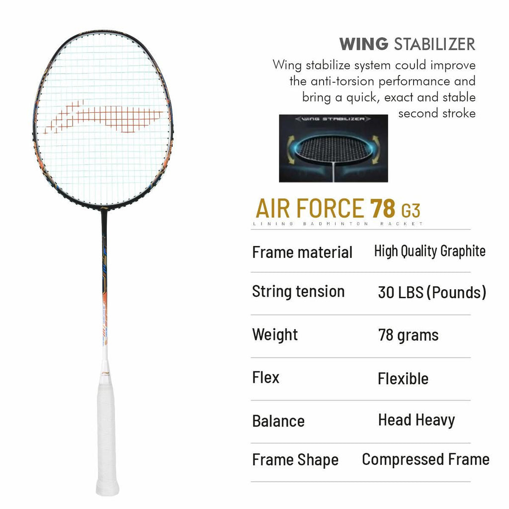 Li-Ning Air Force 78 G3 Badminton Racket P | TopCricketStore