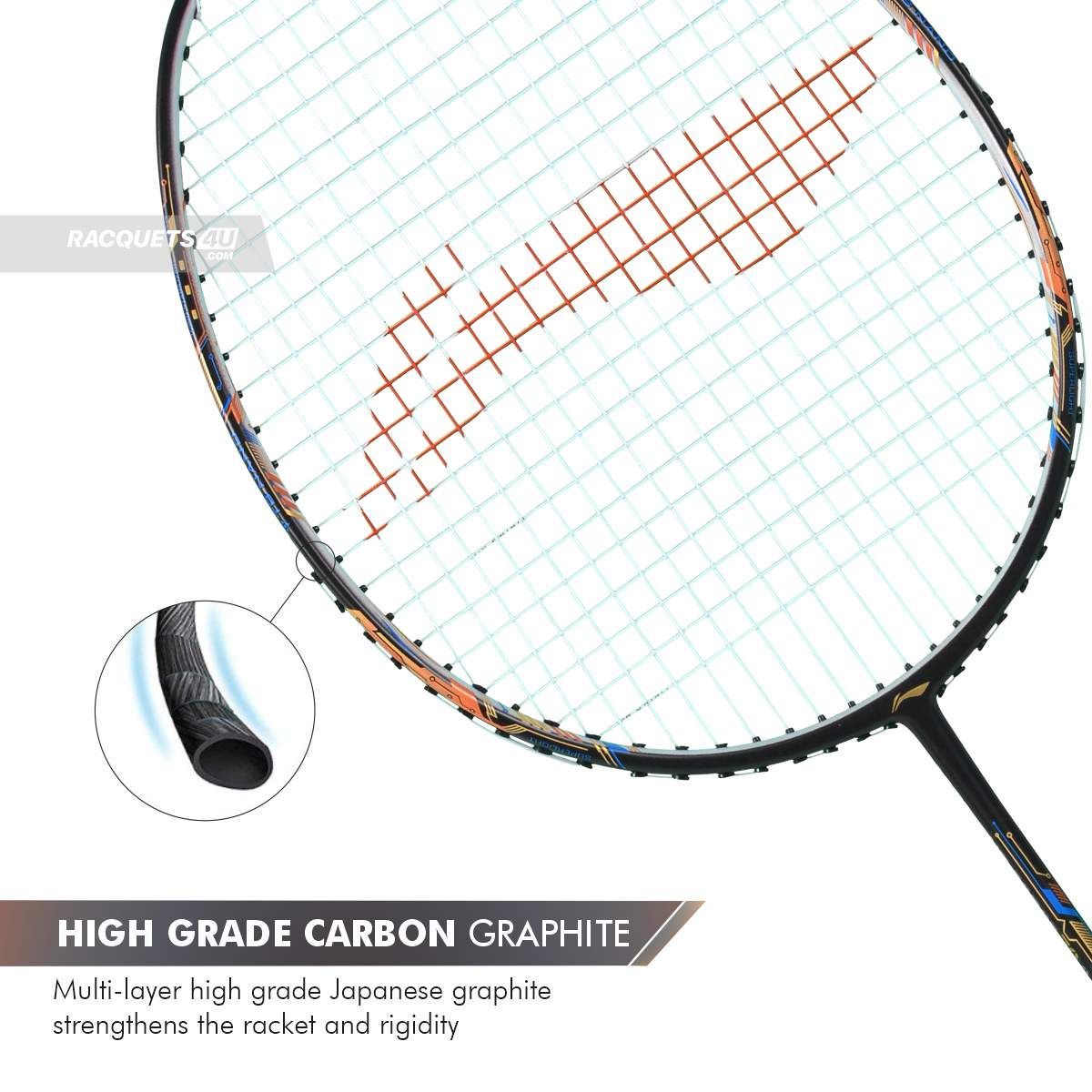 Li-Ning Air Force 78 G3 Badminton Racket Prestrung  (Merlot/White/Amber)