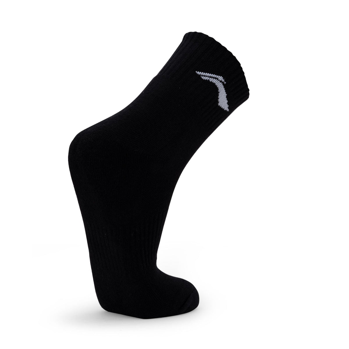 Li-Ning Cushioned Quarter Sports Socks - Black (3 Pairs) by Li-Ning - alternate view 3 - TopCricketStore