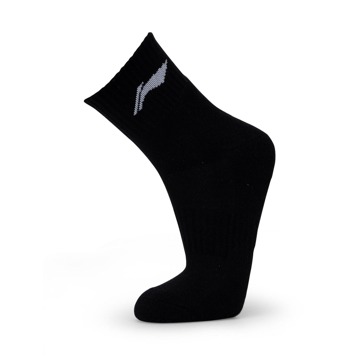 Li-Ning Cushioned Quarter Sports Socks - Black (3 Pairs) by Li-Ning - alternate view 4 - TopCricketStore