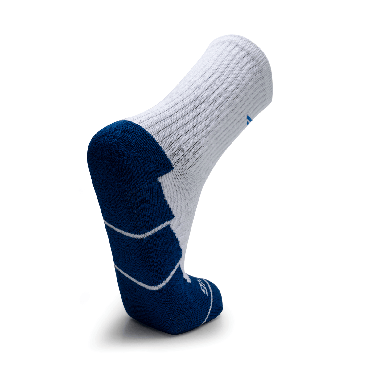 Li-Ning Step Hi-Quarter Sports Socks - White / Blue by Li-Ning - alternate view 2 - TopCricketStore