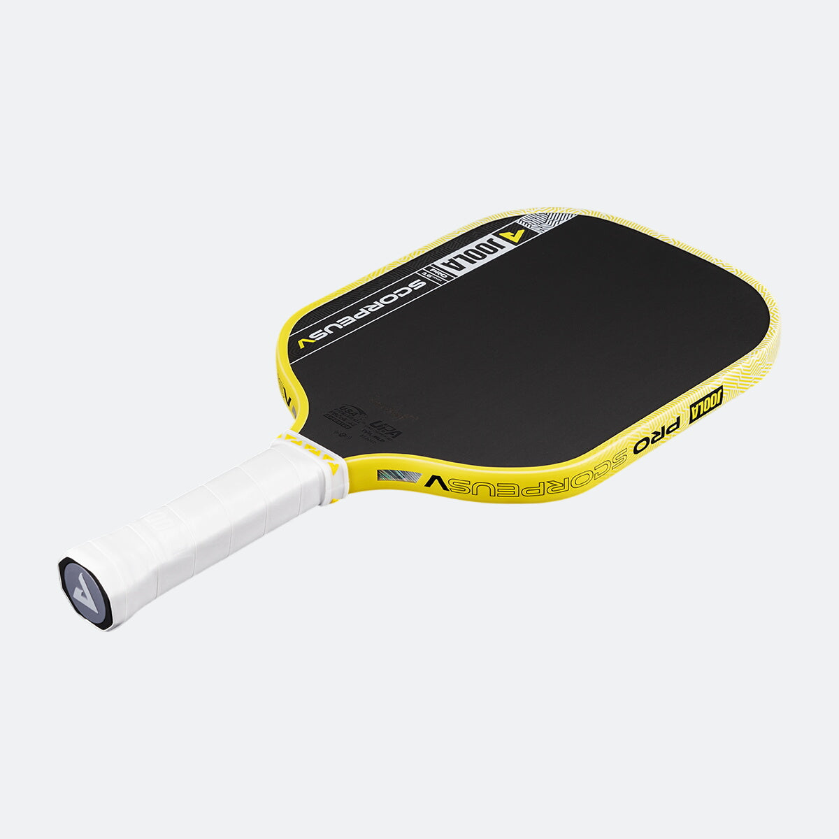 JOOLA Scorpeus Pro V widebody shape and Feel-Tec grip detail