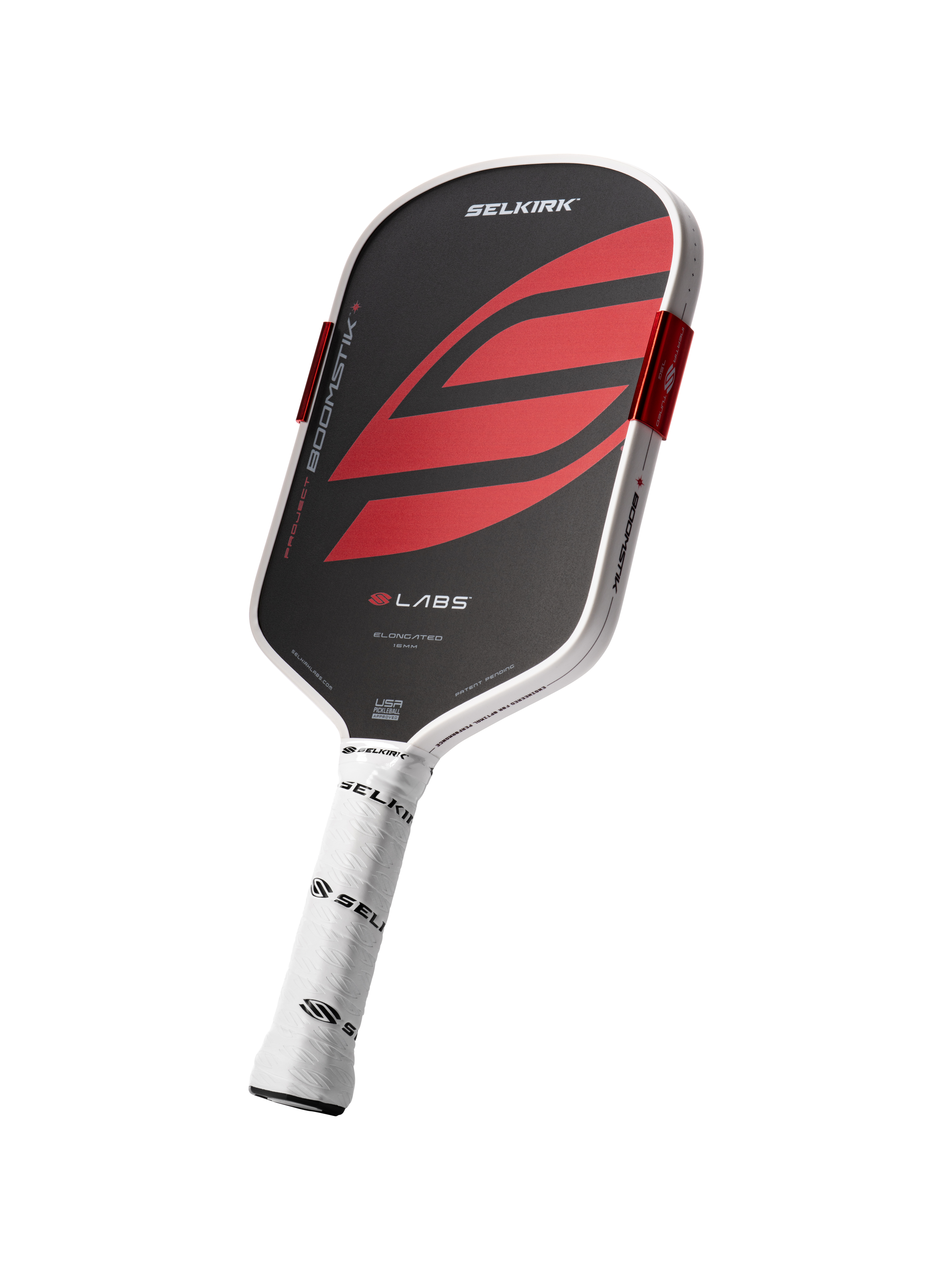 Reverse face of the Elongated Black Selkirk LABS Project Boomstik showing the InfiniGrit carbon surface