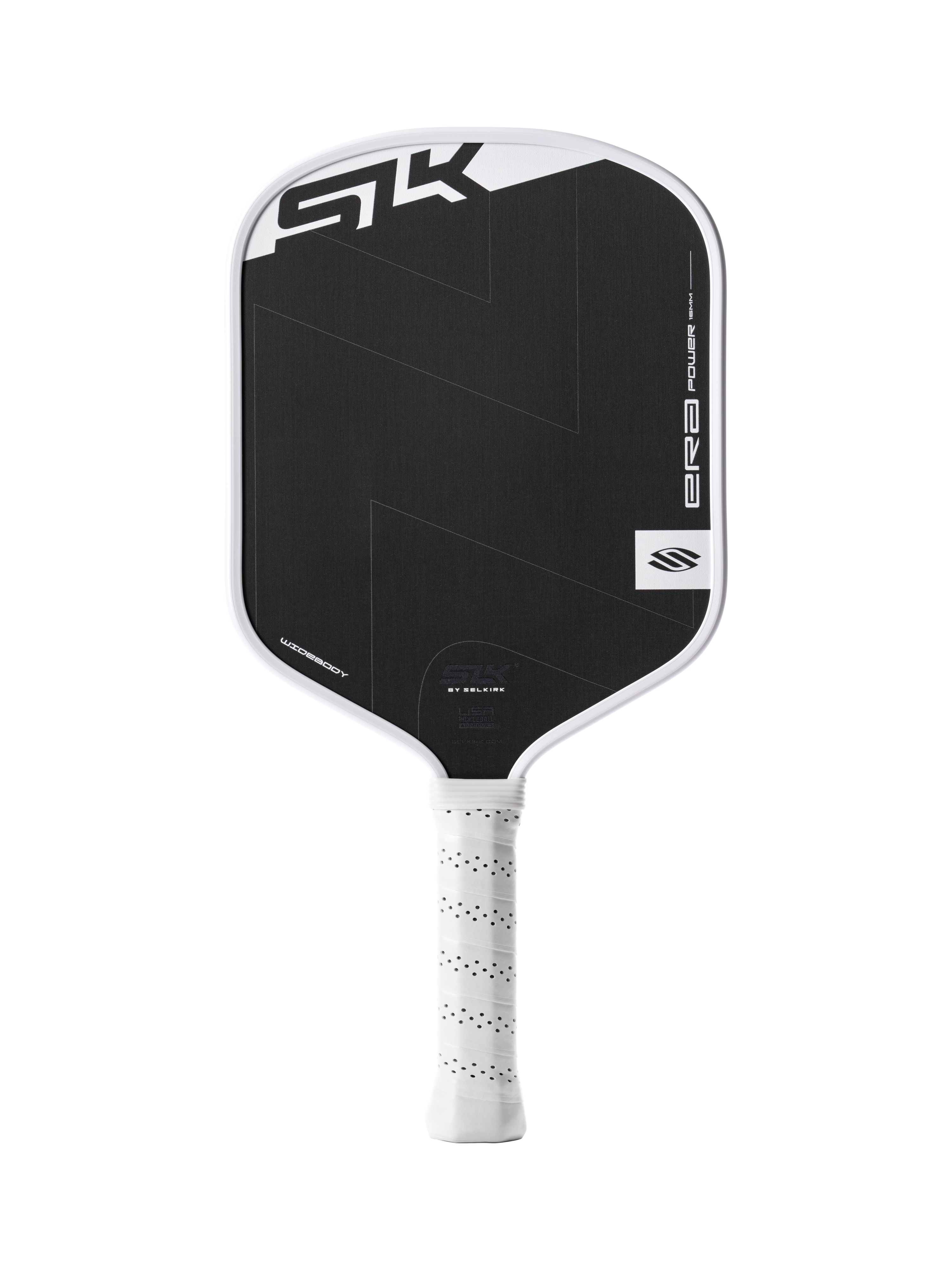 SLK ERA Power pickleball paddle by Selkirk, Widebody shape in White, full face view