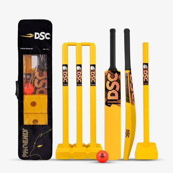 DSC Phoenix Junior Cricket Plastic Stumps Set — Complete Kit DSC