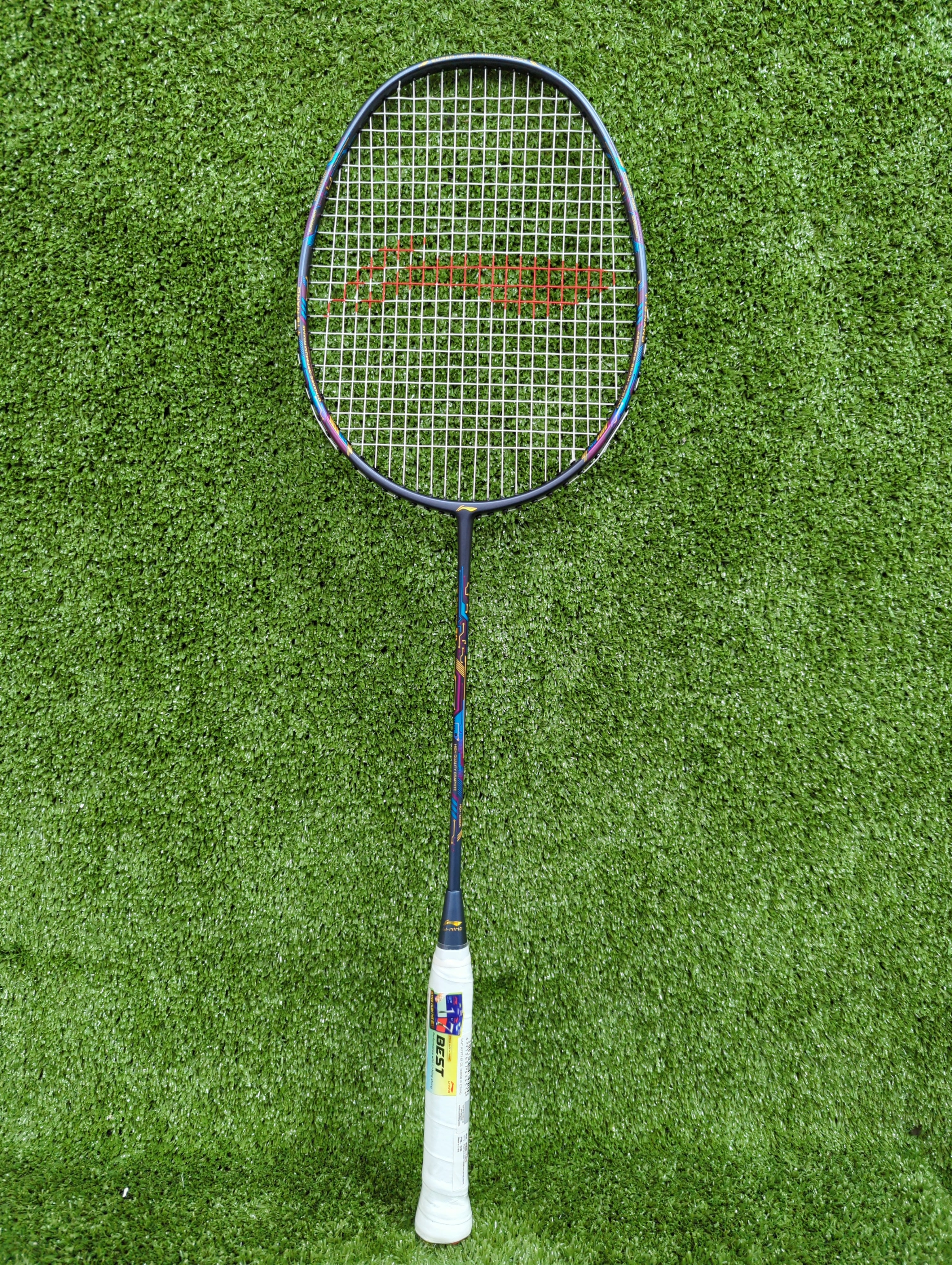 Li-Ning Air Force 79 Charcoal / Grey / Blue Badminton Racket Prestrung