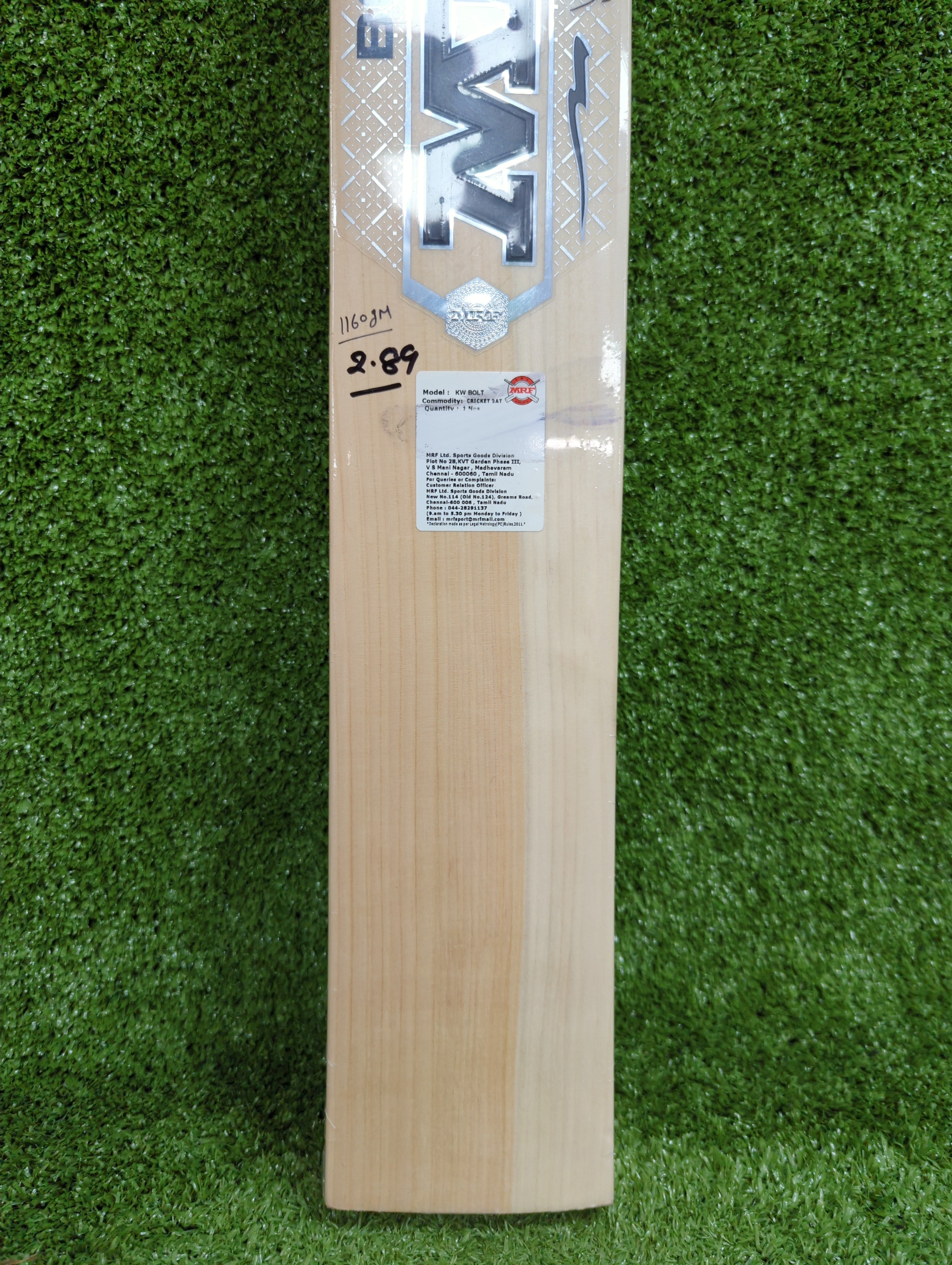 MRF Bolt Premier Kashmir Willow Cricket Bat