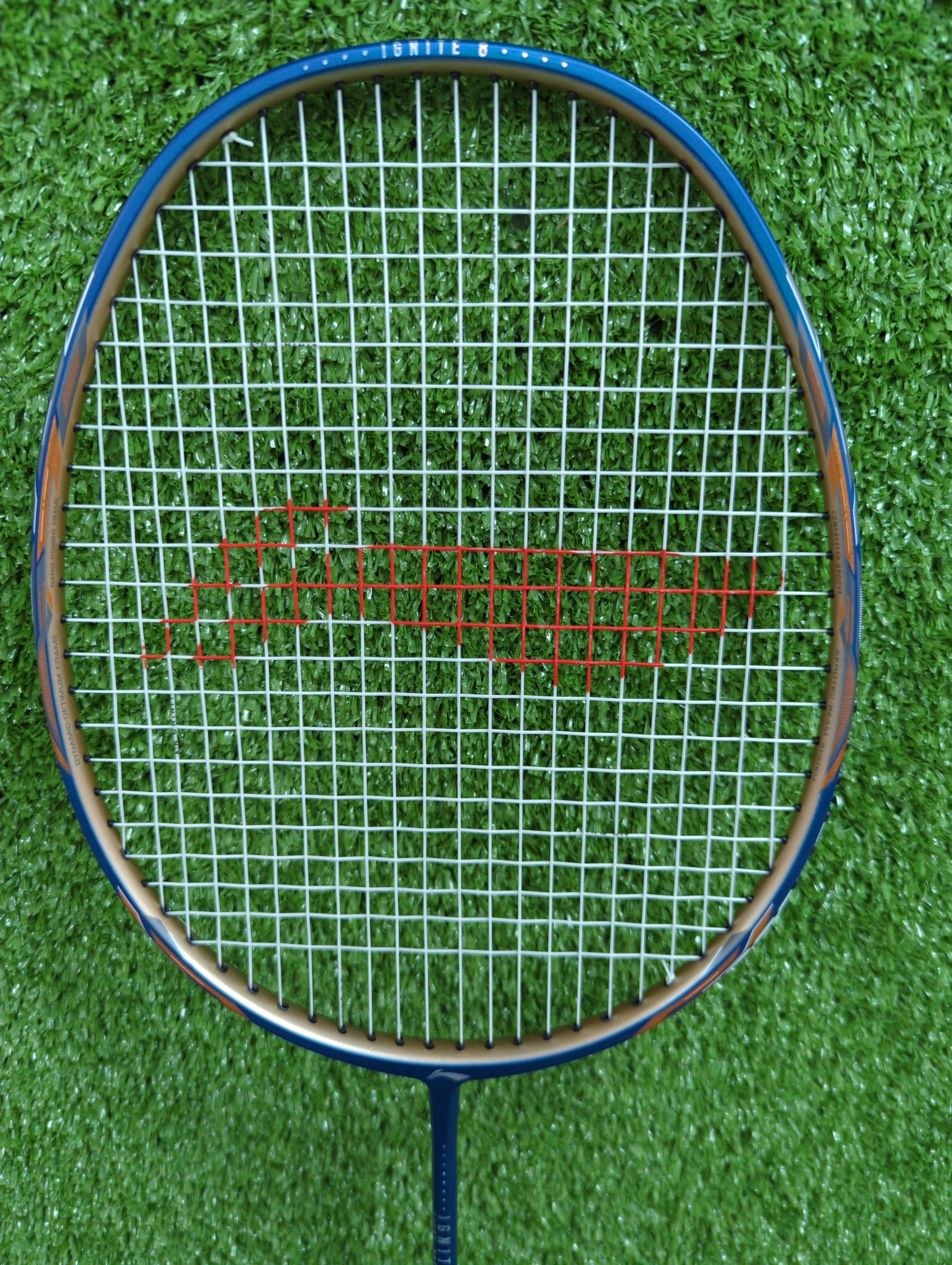 Li-Ning IGNITE 8 Blue Orange Badminton Racket Prestrung - Made in China