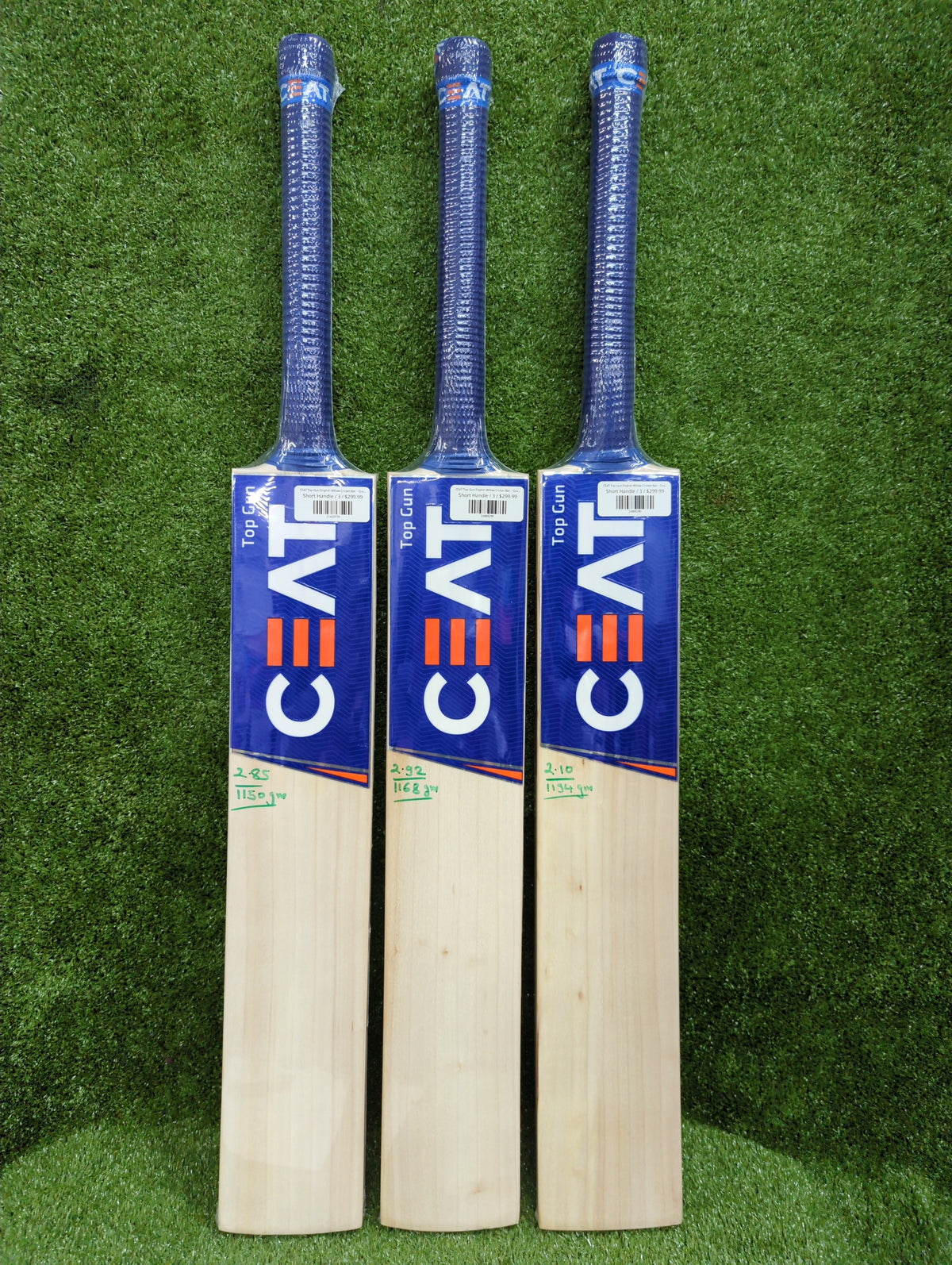 CEAT Top Gun English Willow Cricket Bat – Grade 3, Short Handle Ceat
