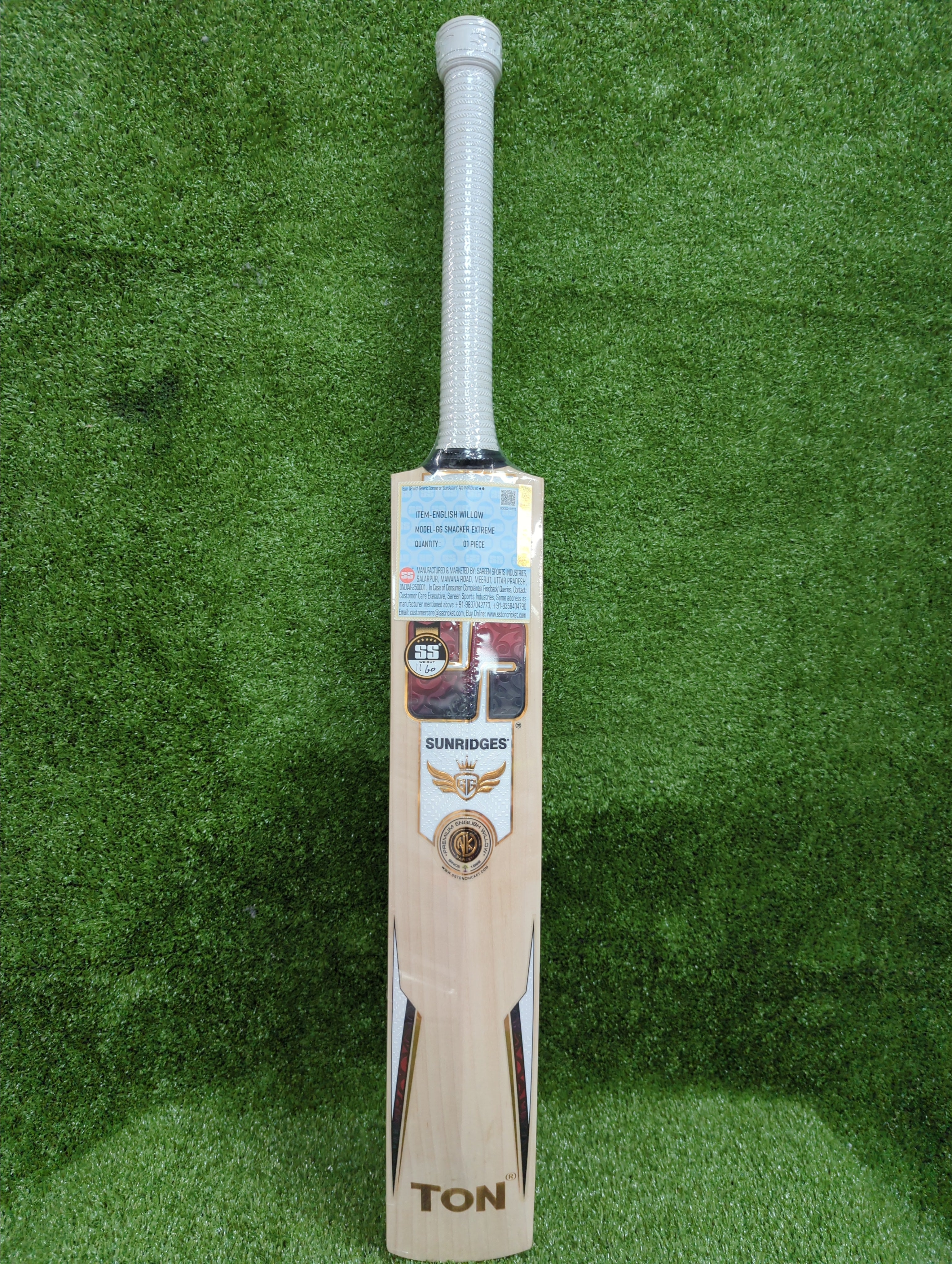 SS GG Smacker Extreme English Willow Cricket Bat SS
