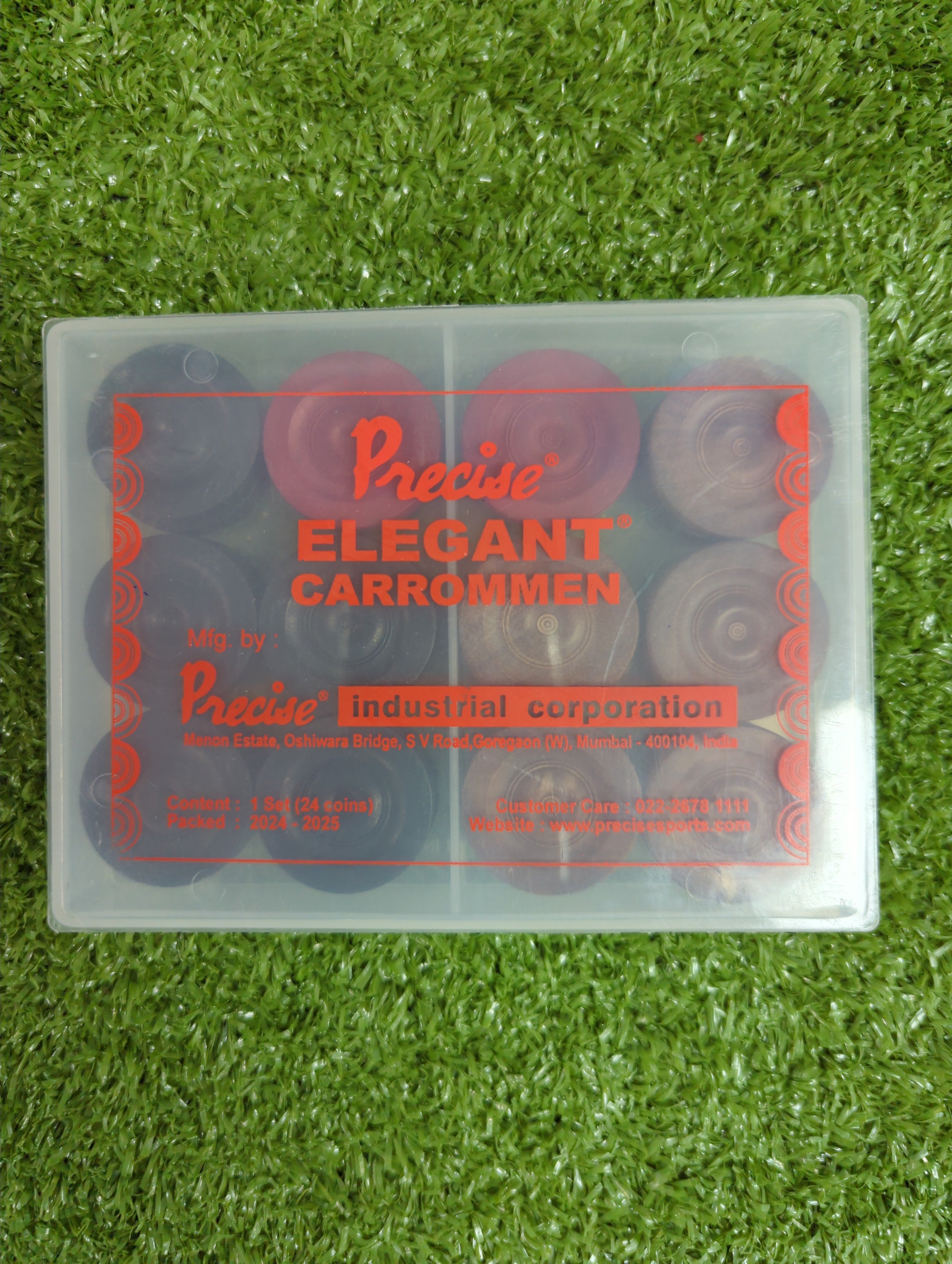 Precise Elegant Carrom Coins Set Plastic Case