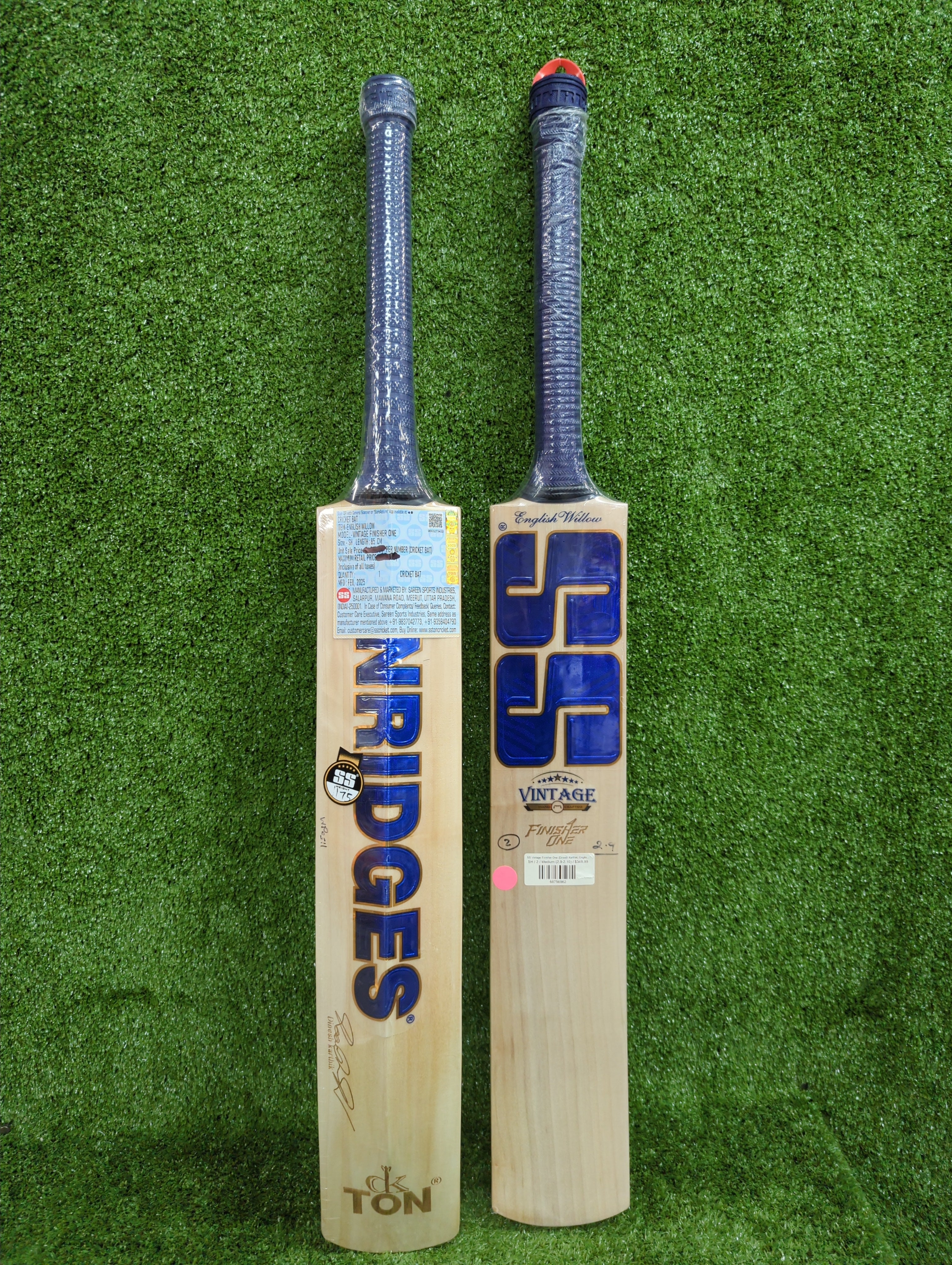 SS Vintage Finisher One (Dinesh Karthik) English Willow Cricket Bat Dark Blue