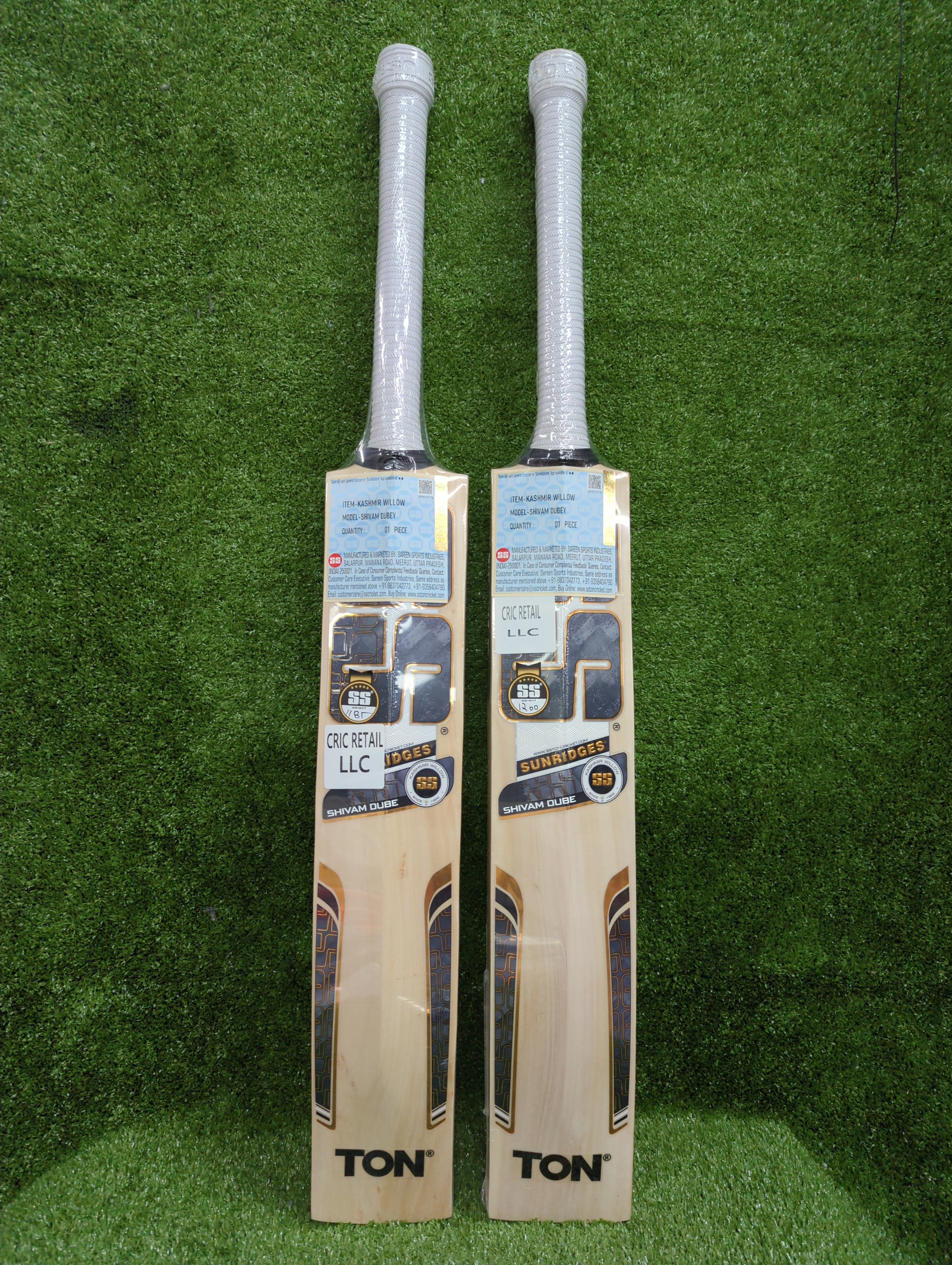 SS Shivam Dube Player Profile Kashmir Willow Cricket Bat (Short Handle) SS