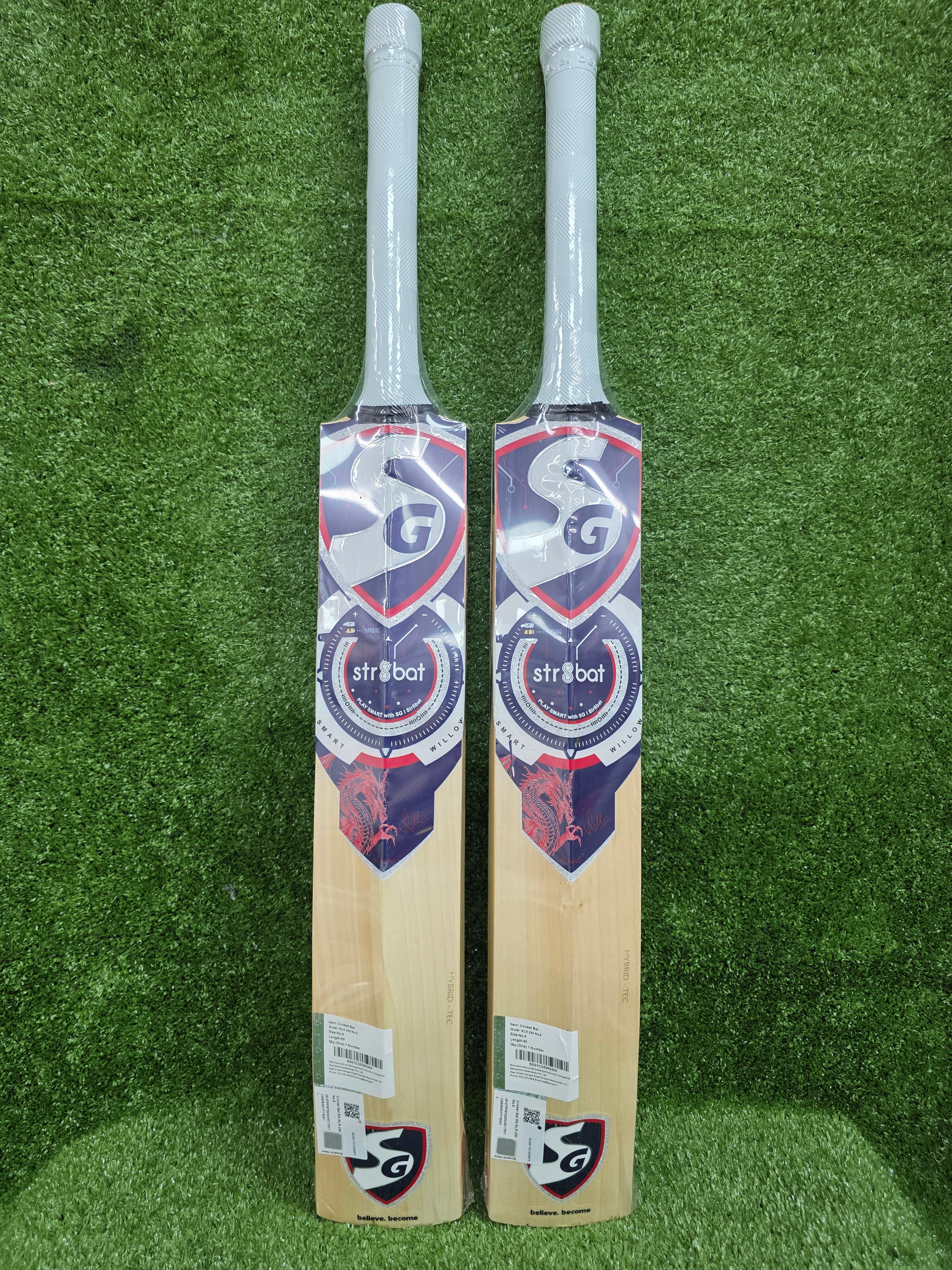 SG KLR 250 Junior / Youth English Willow Cricket Bat with STR8Bat Sensor SG
