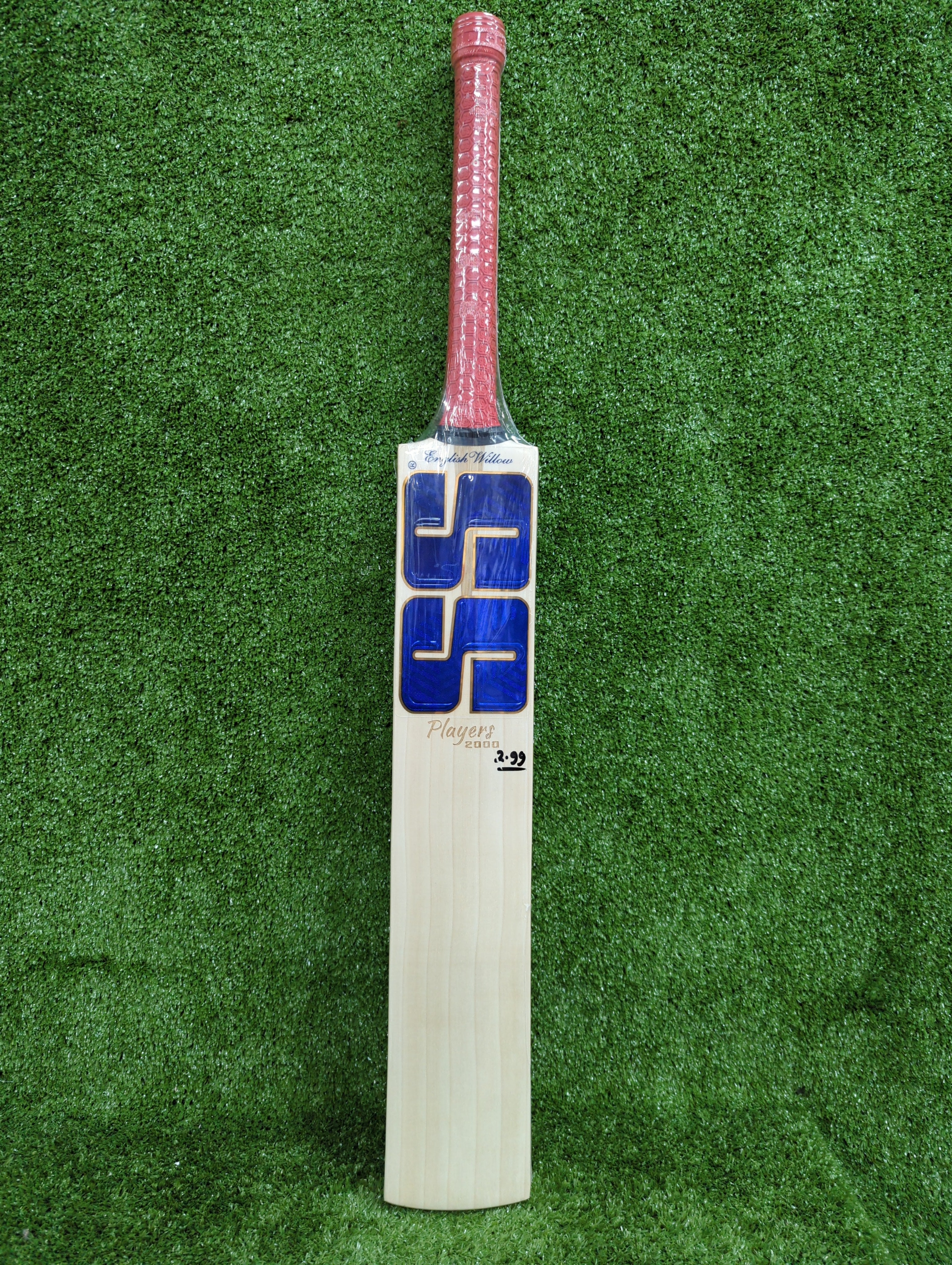 SS Player 2000 English Willow Cricket Bat (Blue Sticker) - Riyan Parag