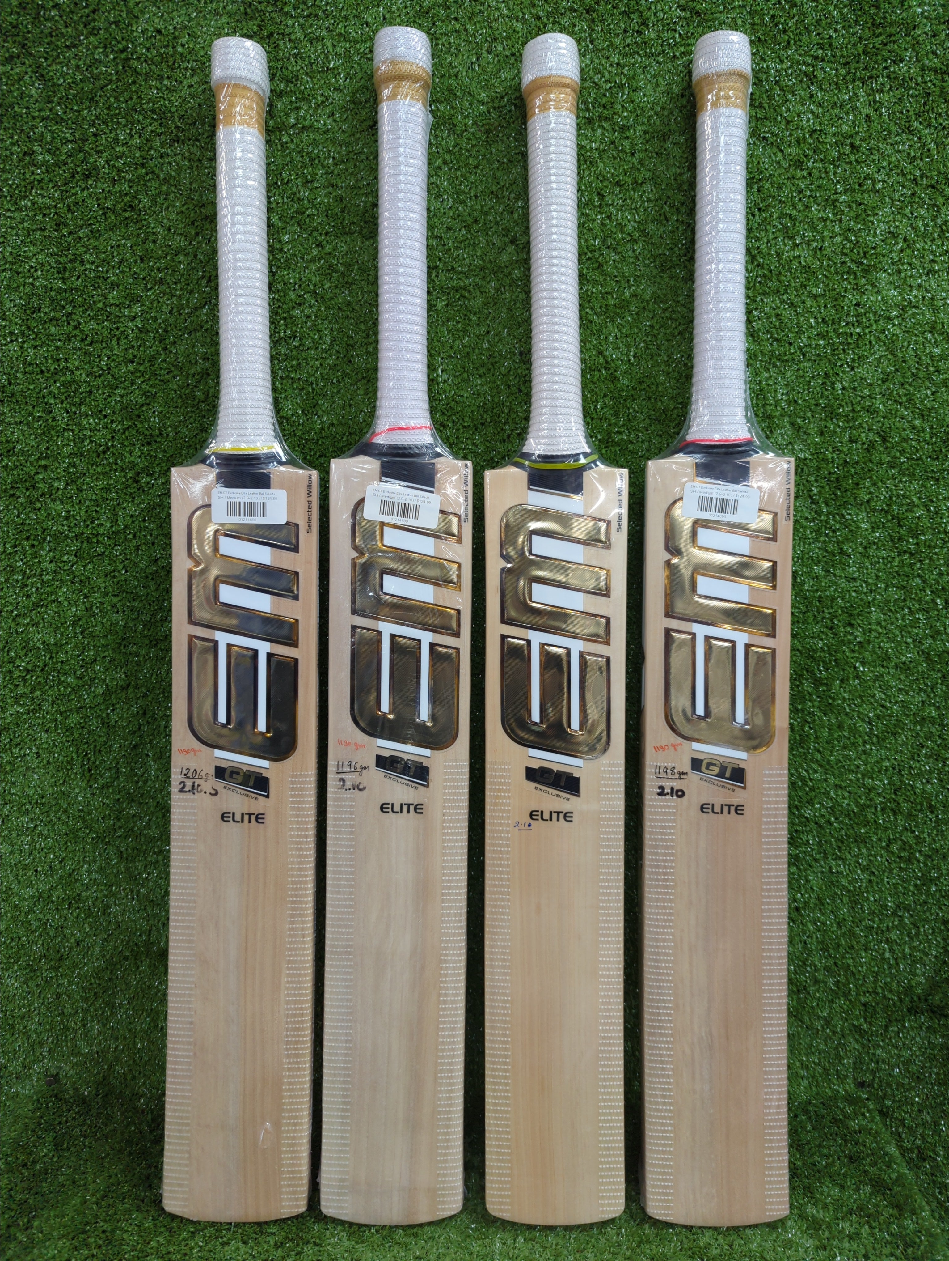 EM GT Exclusive Elite Leather Ball Selected Willow Cricket Bat