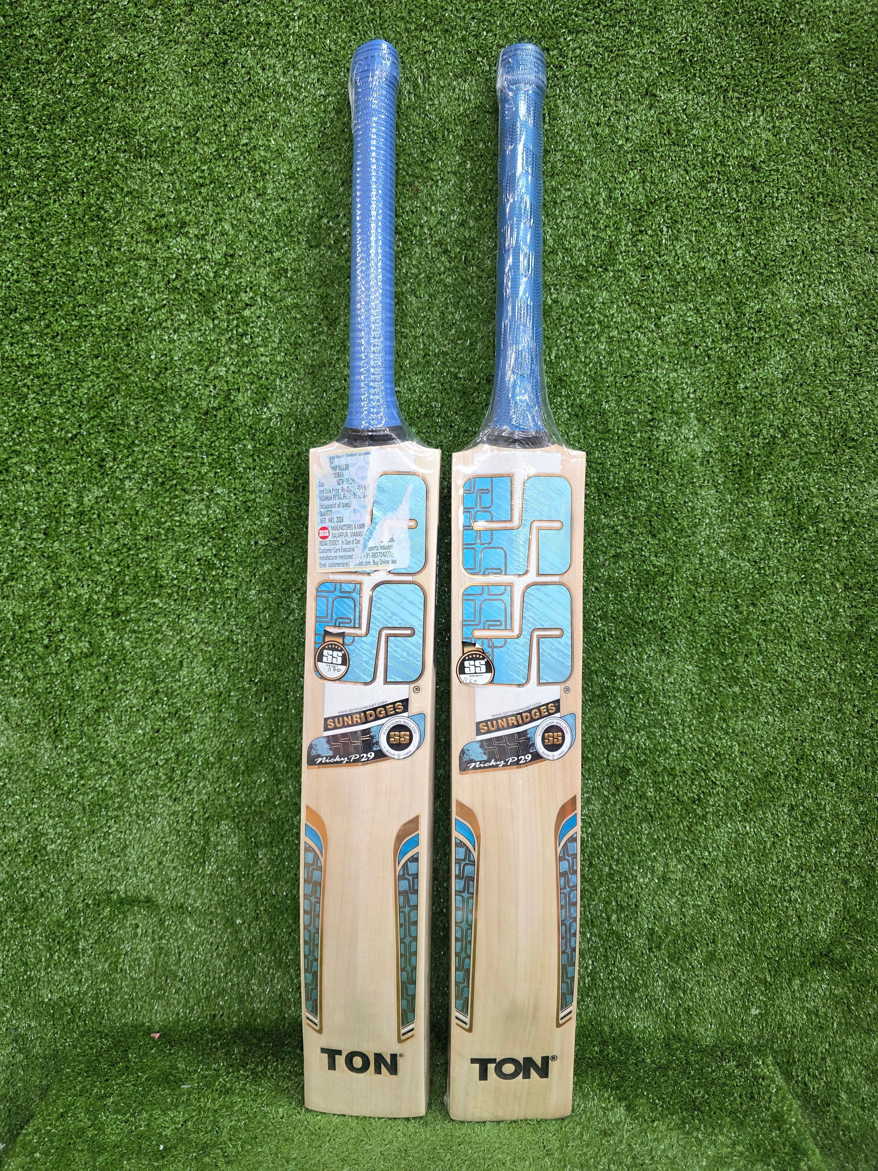 SS Nicky P29 Kashmir Willow Bat - Short Handle SS