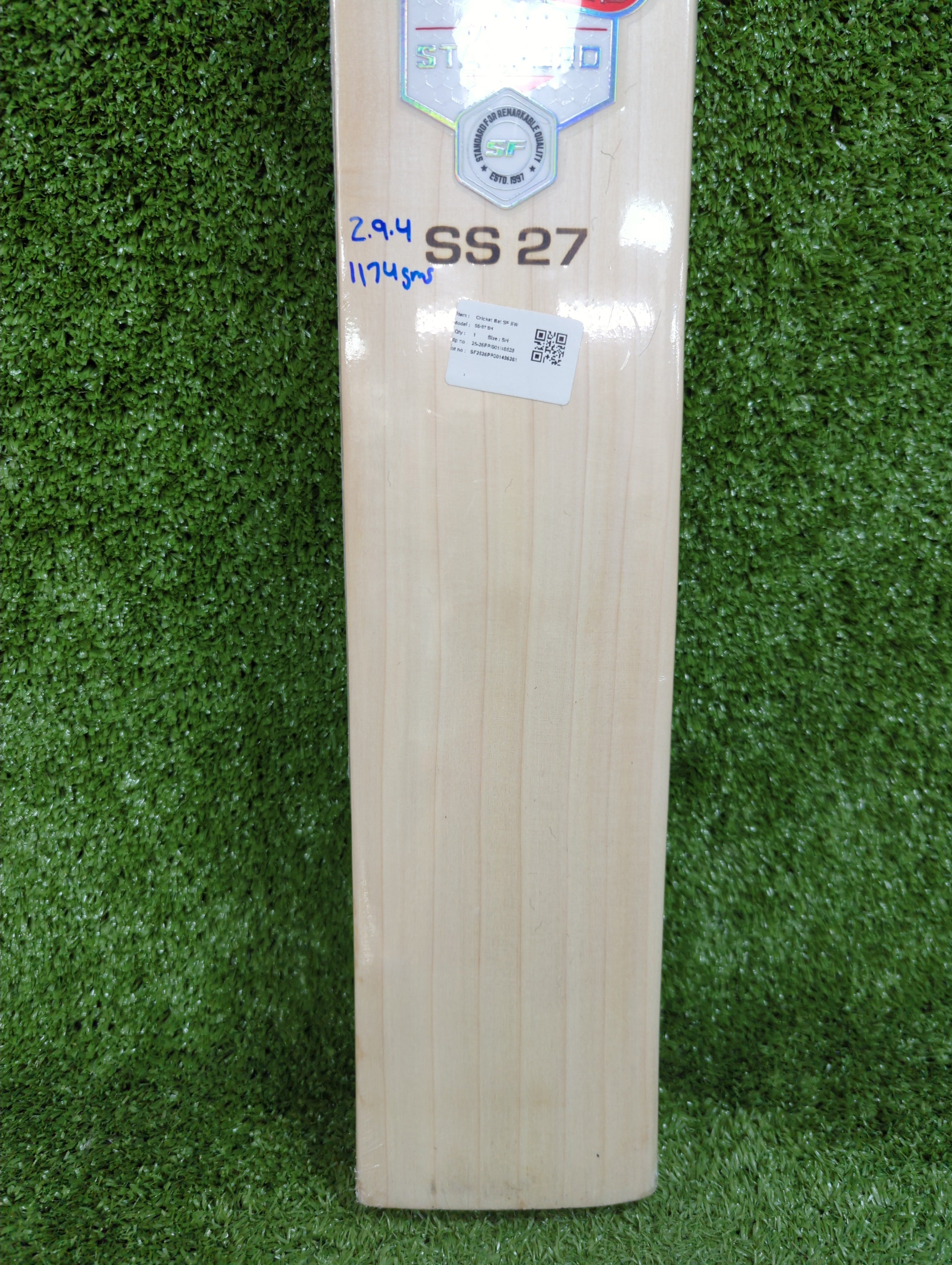 SF SS 27 English Willow Bat (Shashank Singh Players) by SF - side view - TopCricketStore