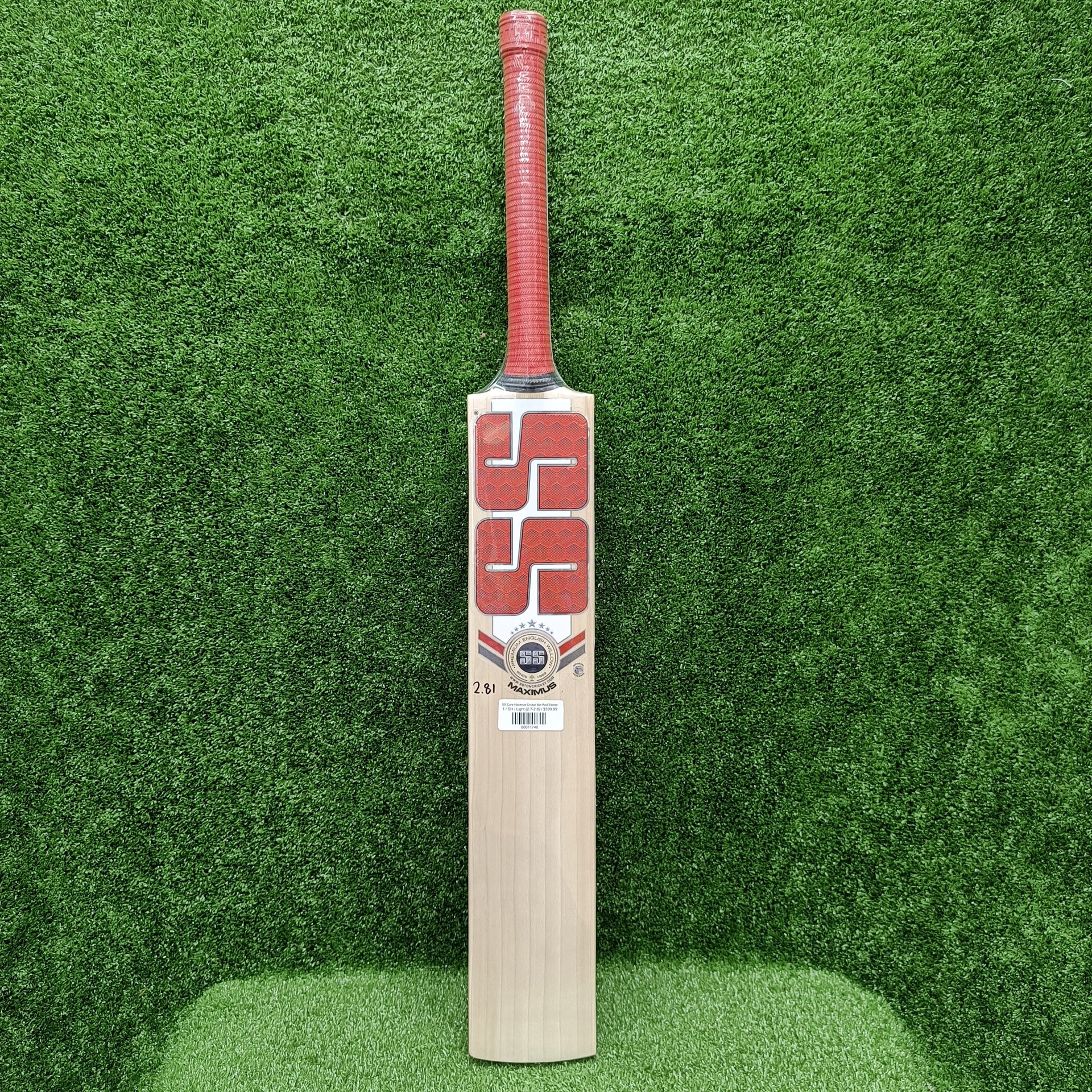 SS Core Maximus Cricket Bat Red Sticker