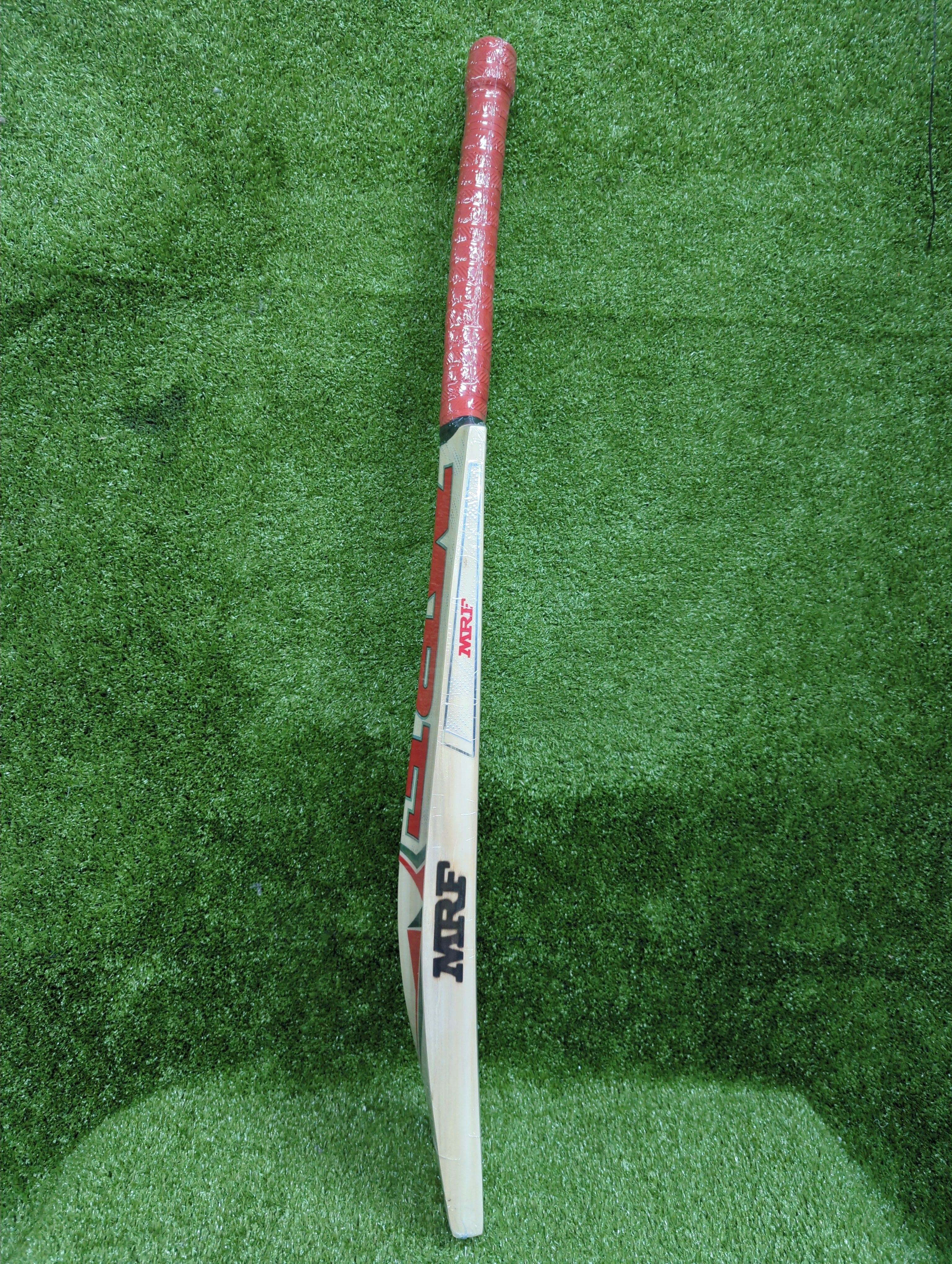 MRF Power VK 18 English Willow Cricket Bat (Red) - Long Blade MRF