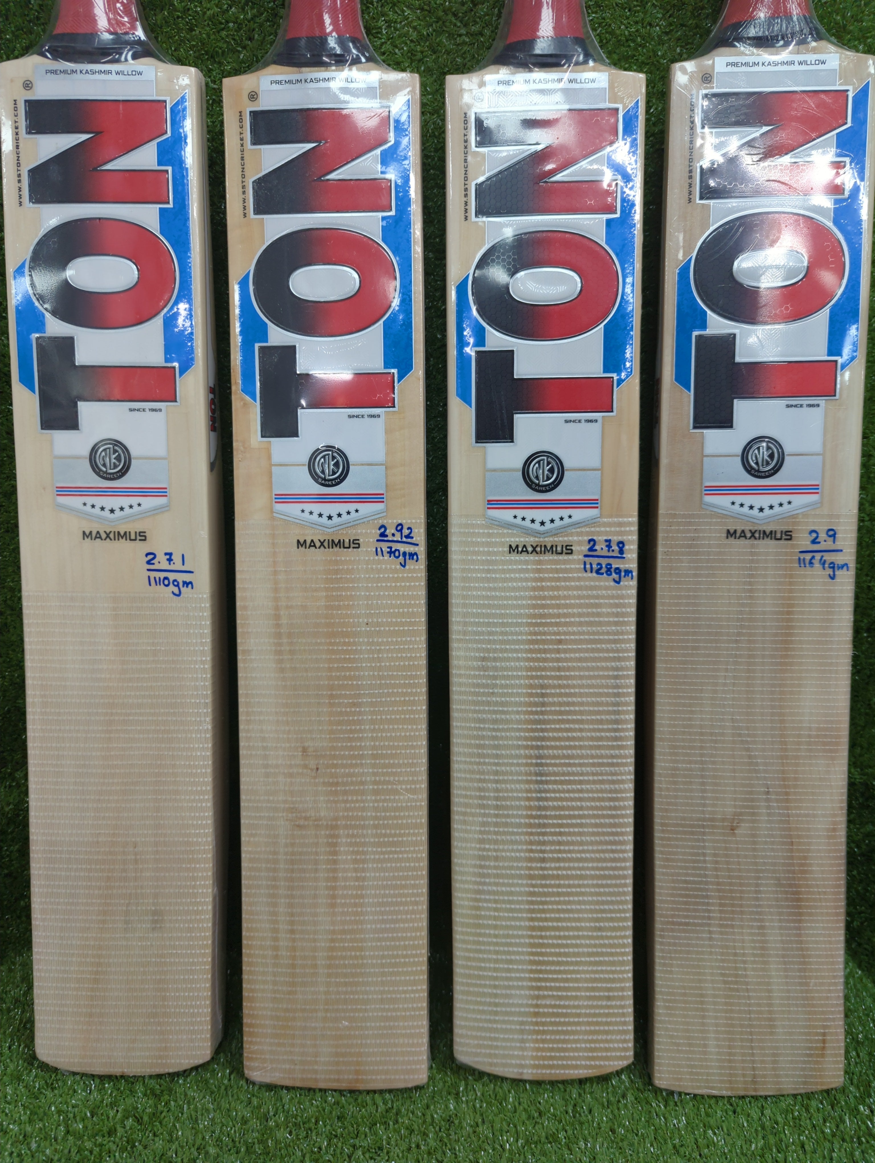 SS TON Maximus Premium Kashmir Willow Cricket Bat by SS - close-up detail - TopCricketStore