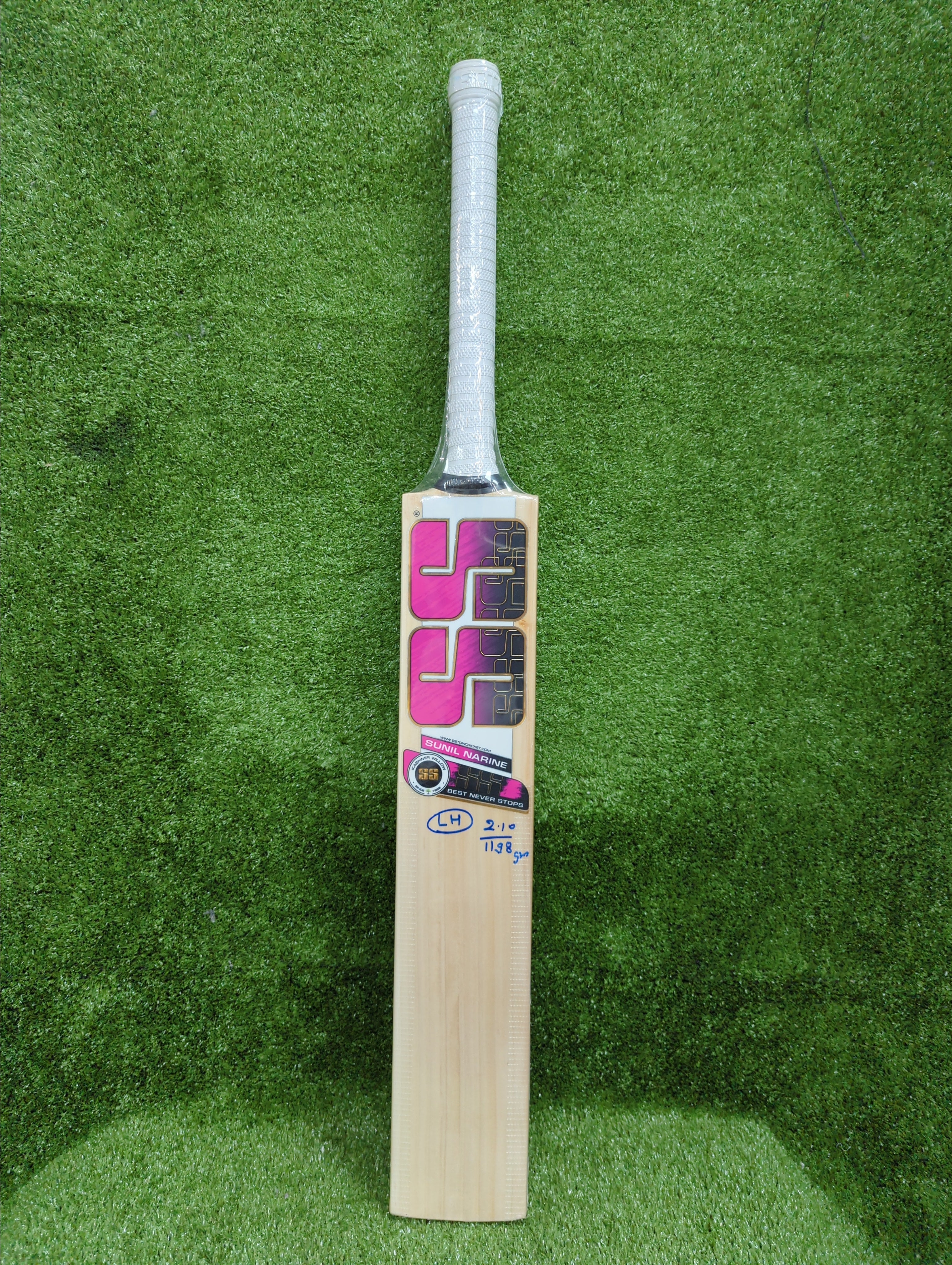 SS Sunil Narine Players Kashmir Willow Cricket Bat Long Handle SS