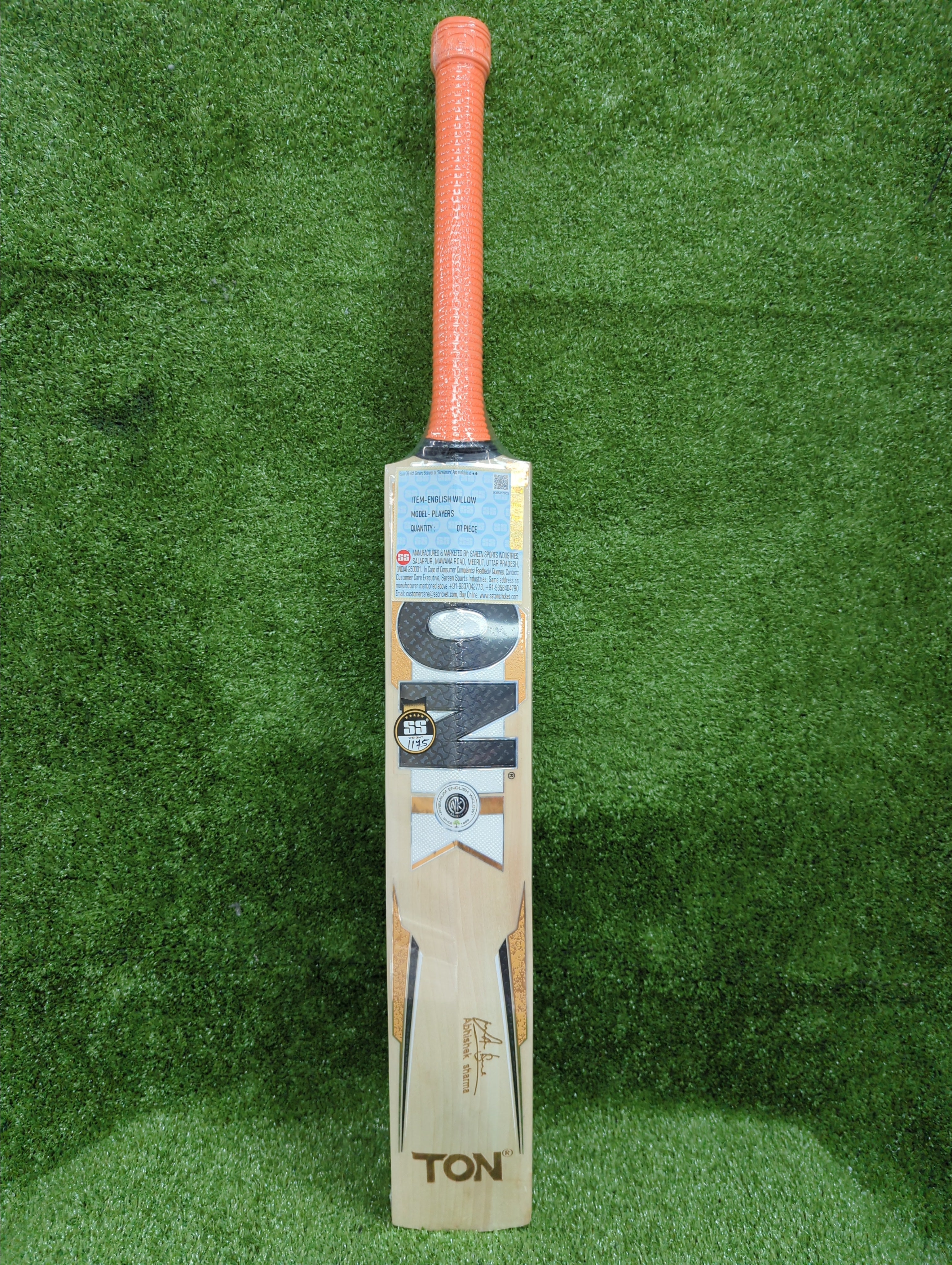 SS Abhishek Sharma Grade 1 English Willow Cricket Bat – Players Edition SS