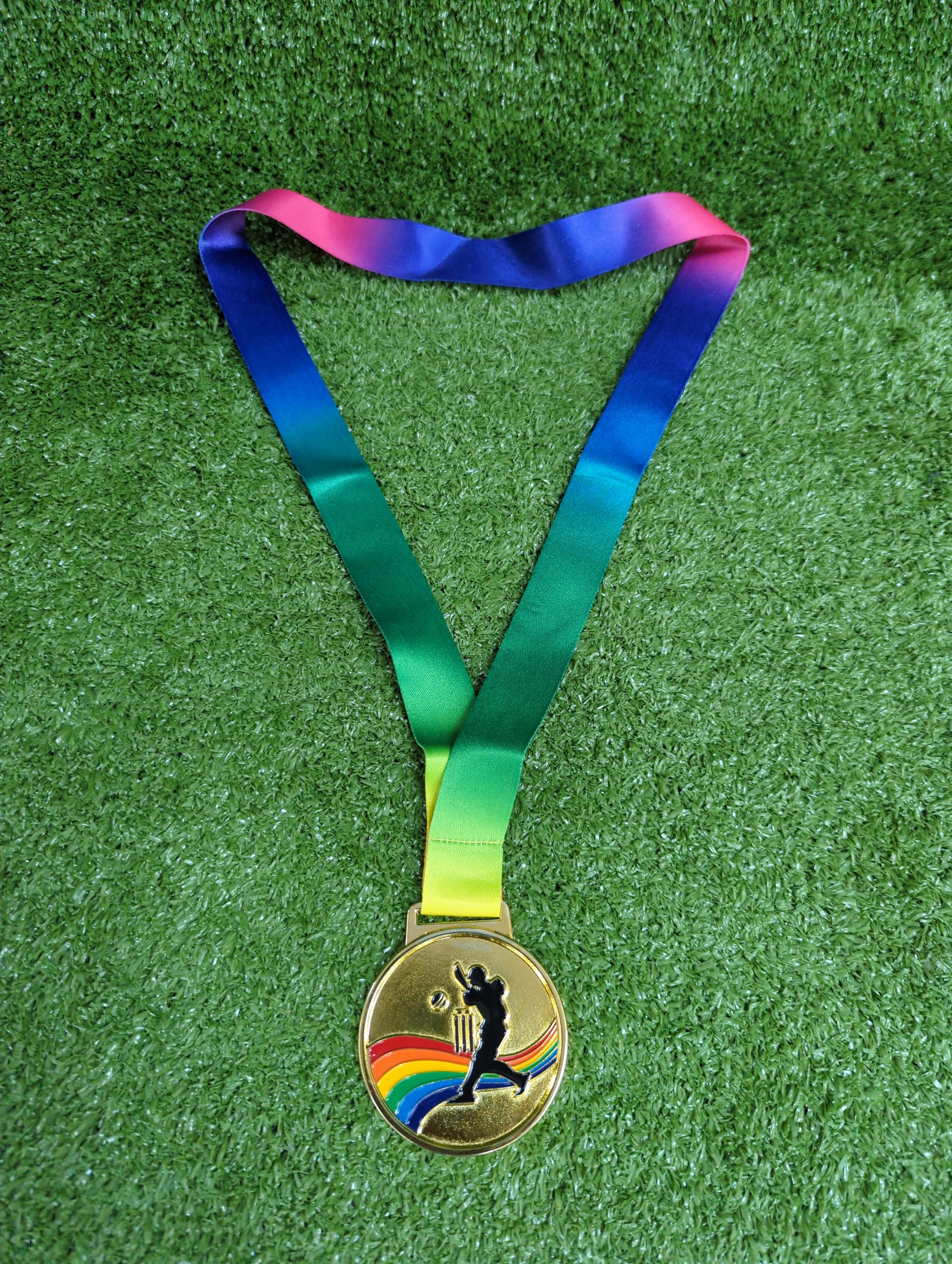 Raydn Gold Cricket Medal With Ribbon