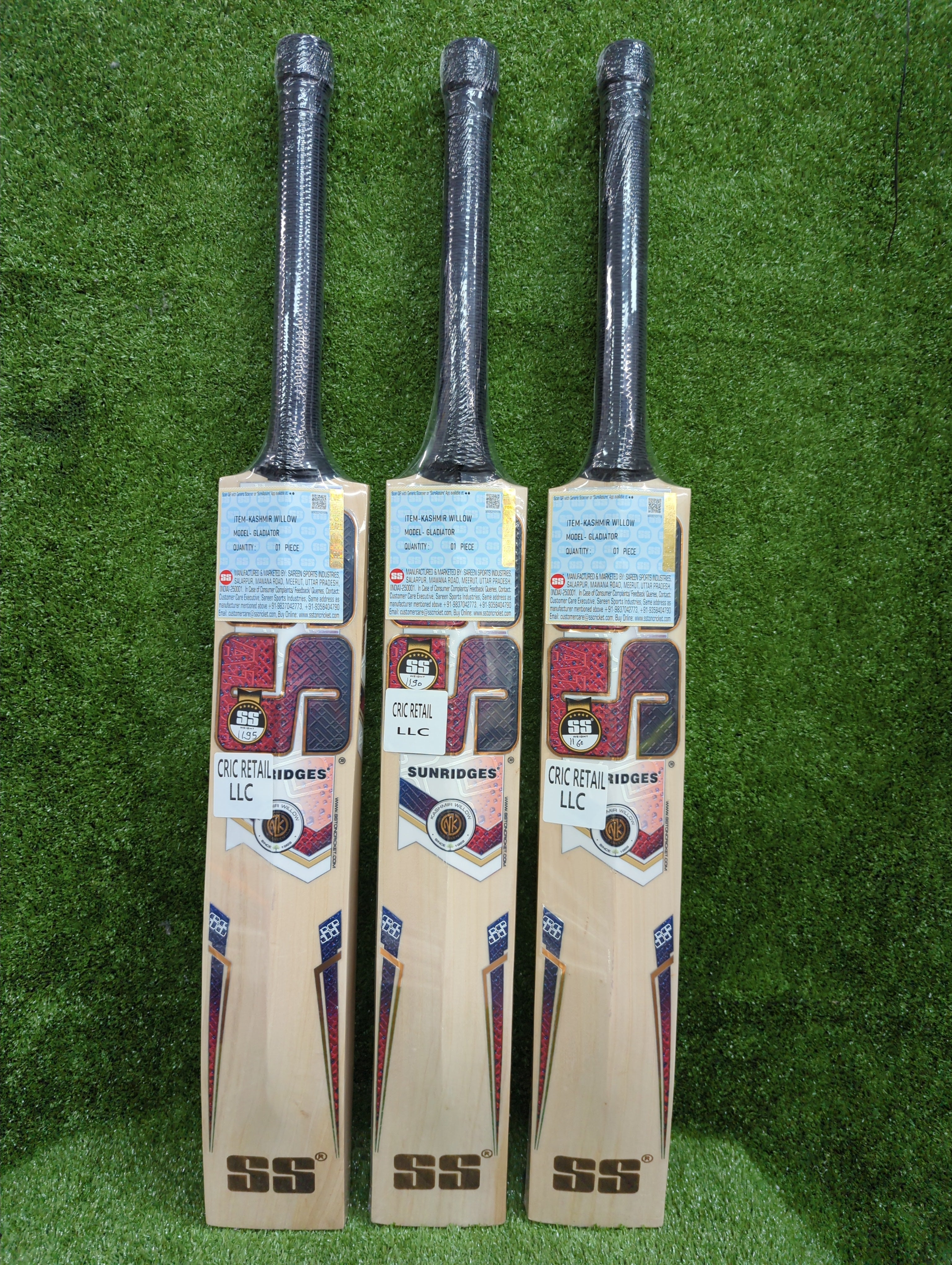 SS Gladiator Kashmir Willow Cricket Bat SS