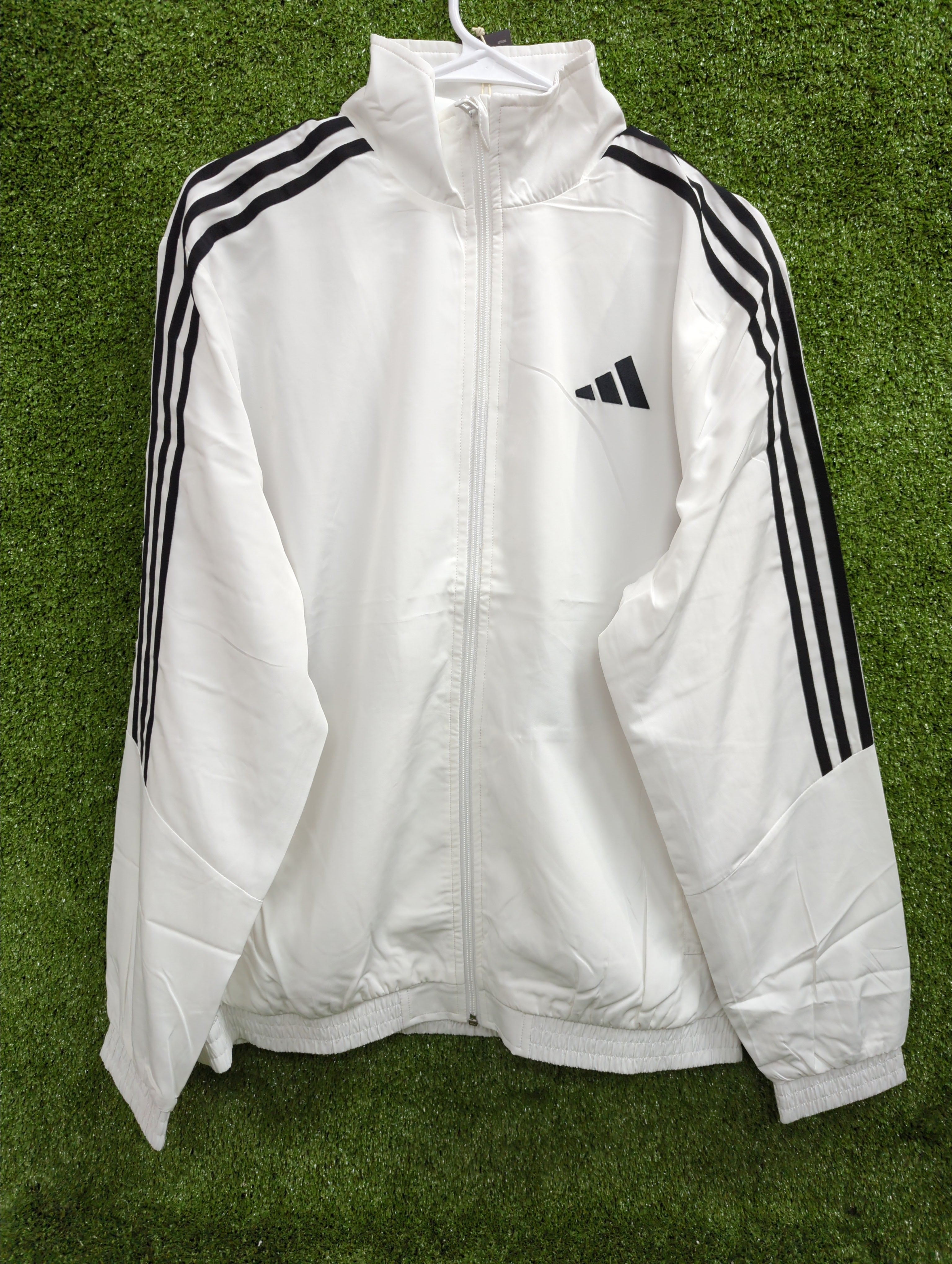 Adidas 3 Stripes Woven Cricket Tracksuit - White