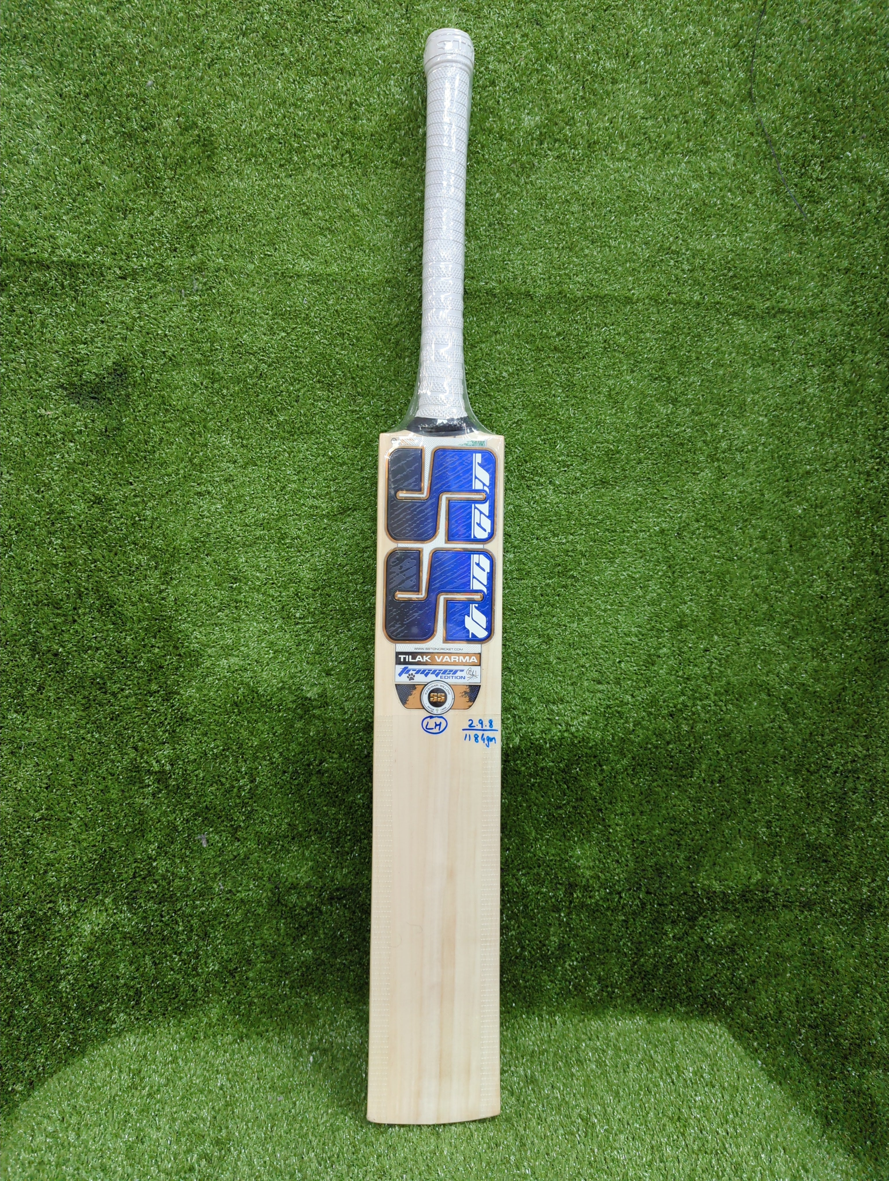 SS Tilak Varma Trigger Edition Kashmir Willow Cricket Bat Long Handle SS